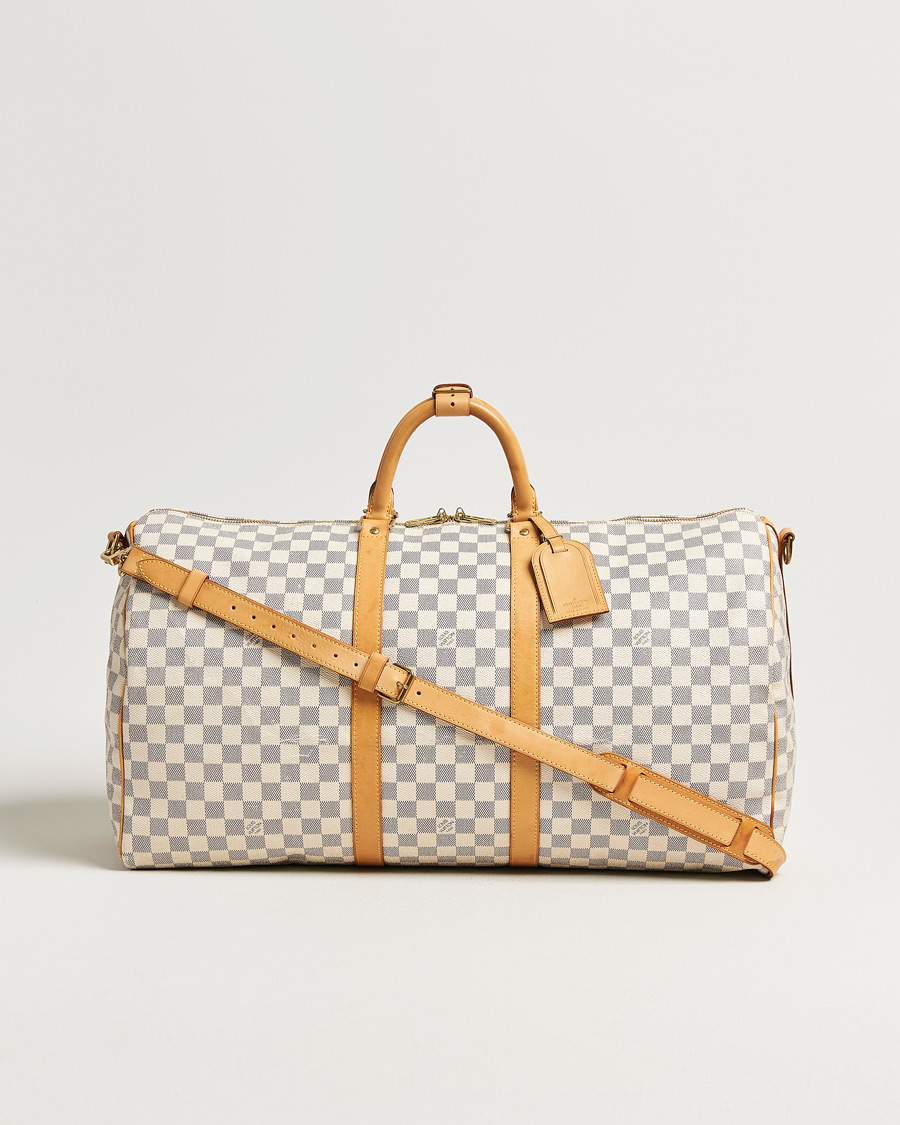 Heren | Pre-Owned & Vintage Bags | Louis Vuitton Pre-Owned | Keepall Bandouliére Damier Azur
