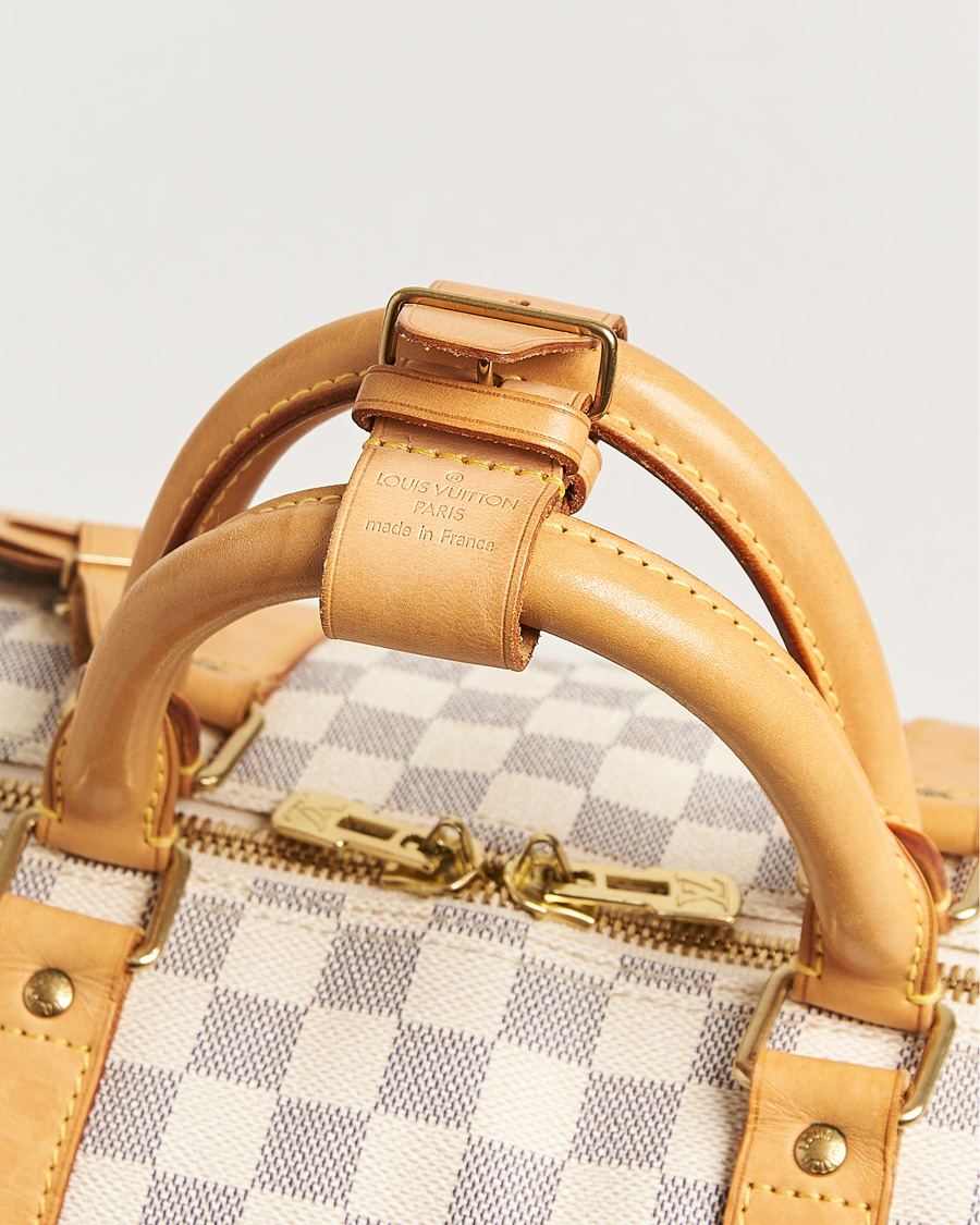 Heren | Pre-Owned & Vintage Bags | Louis Vuitton Pre-Owned | Keepall Bandouliére Damier Azur