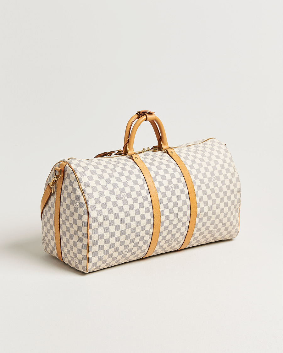 Heren | Pre-Owned & Vintage Bags | Louis Vuitton Pre-Owned | Keepall Bandouliére Damier Azur