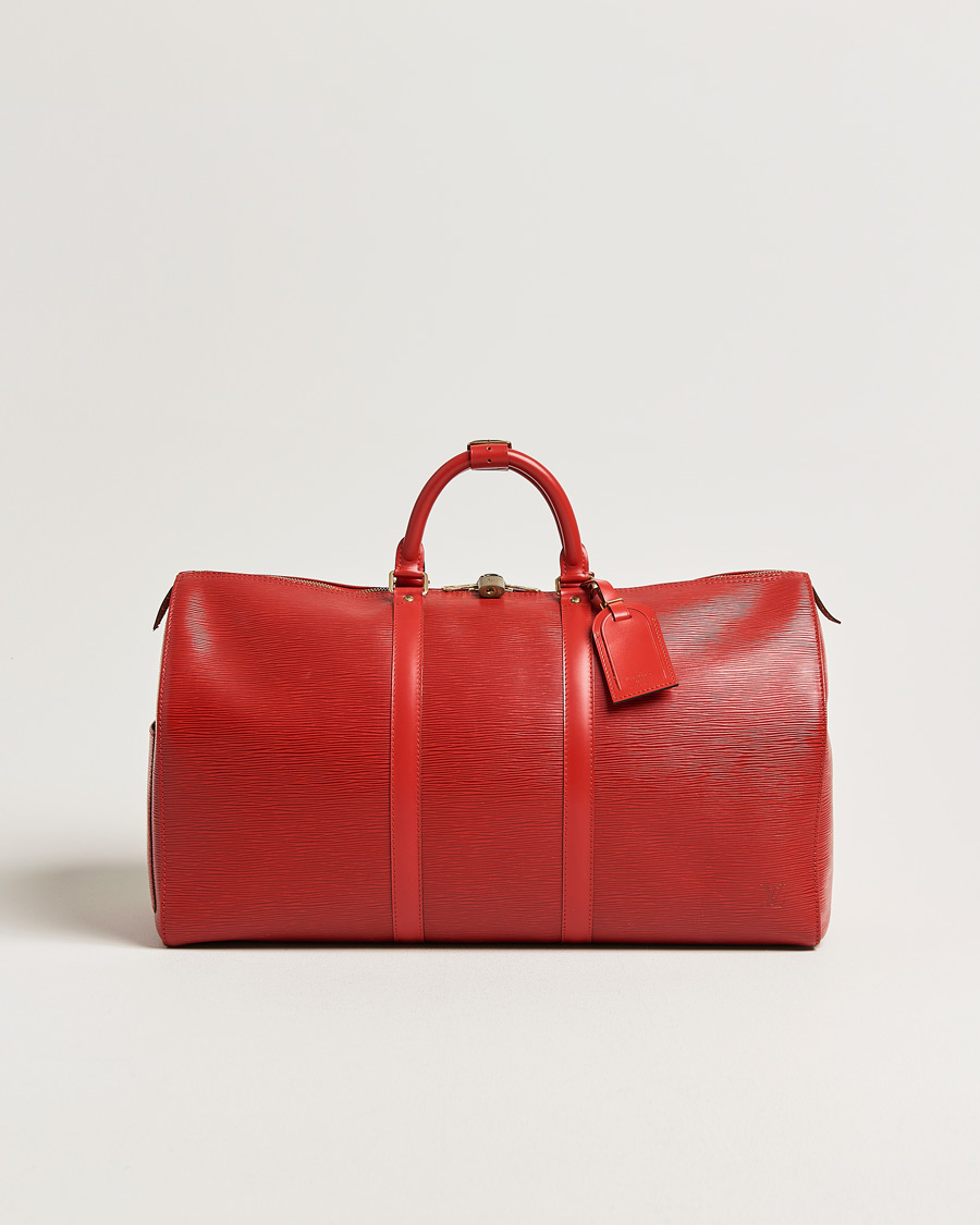 Heren | Pre-Owned & Vintage Bags | Louis Vuitton Pre-Owned | Keepall 50 Epi Leather Red