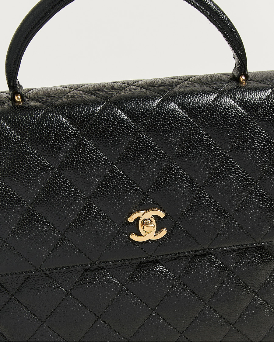 Heren | Pre-Owned & Vintage Bags | Chanel Pre-Owned | Kelly Top Handle Bag Caviar Black