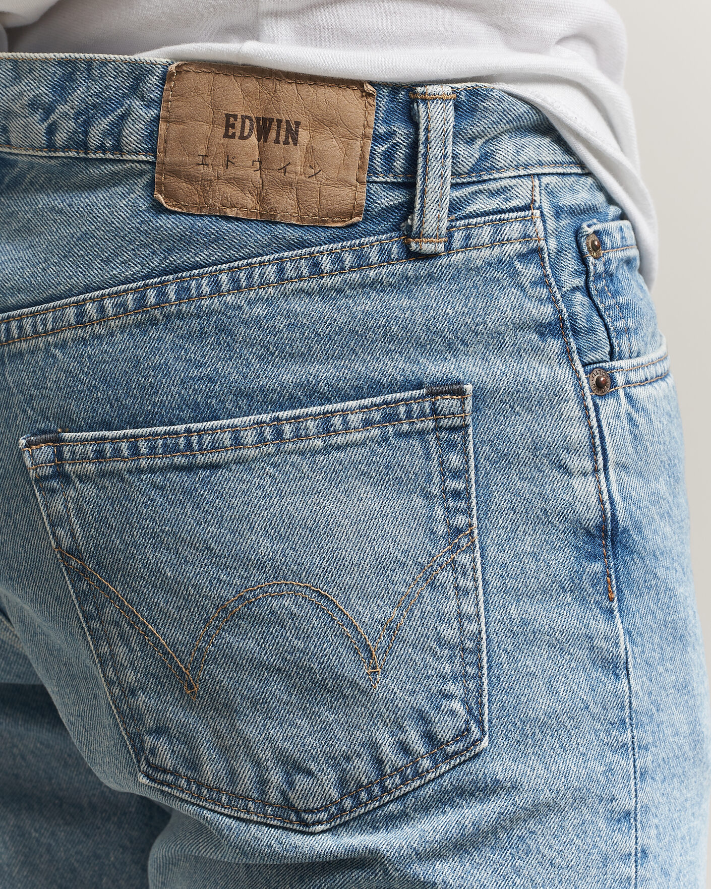 Heren | Jeans | EDWIN | Regular Straight Jeans Used Light Blue