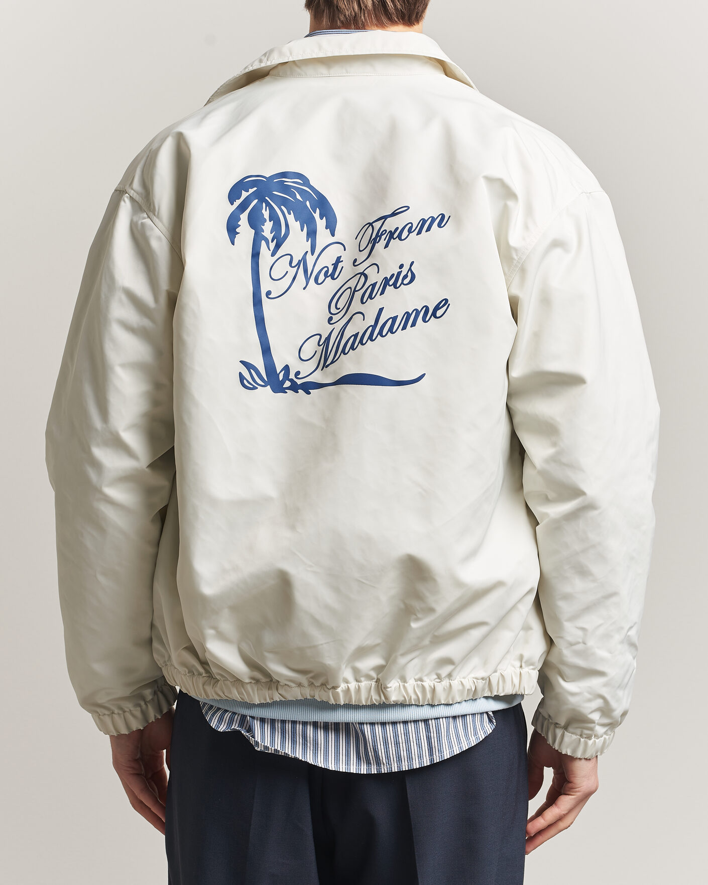 Heren | Jassen | Drôle de Monsieur | Palmier Slogan Coach Jacket Off White
