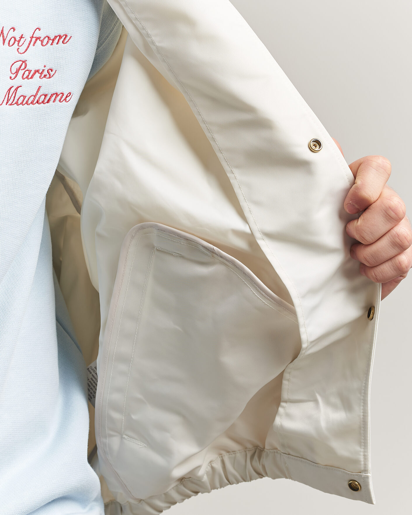 Heren | Jassen | Drôle de Monsieur | Palmier Slogan Coach Jacket Off White