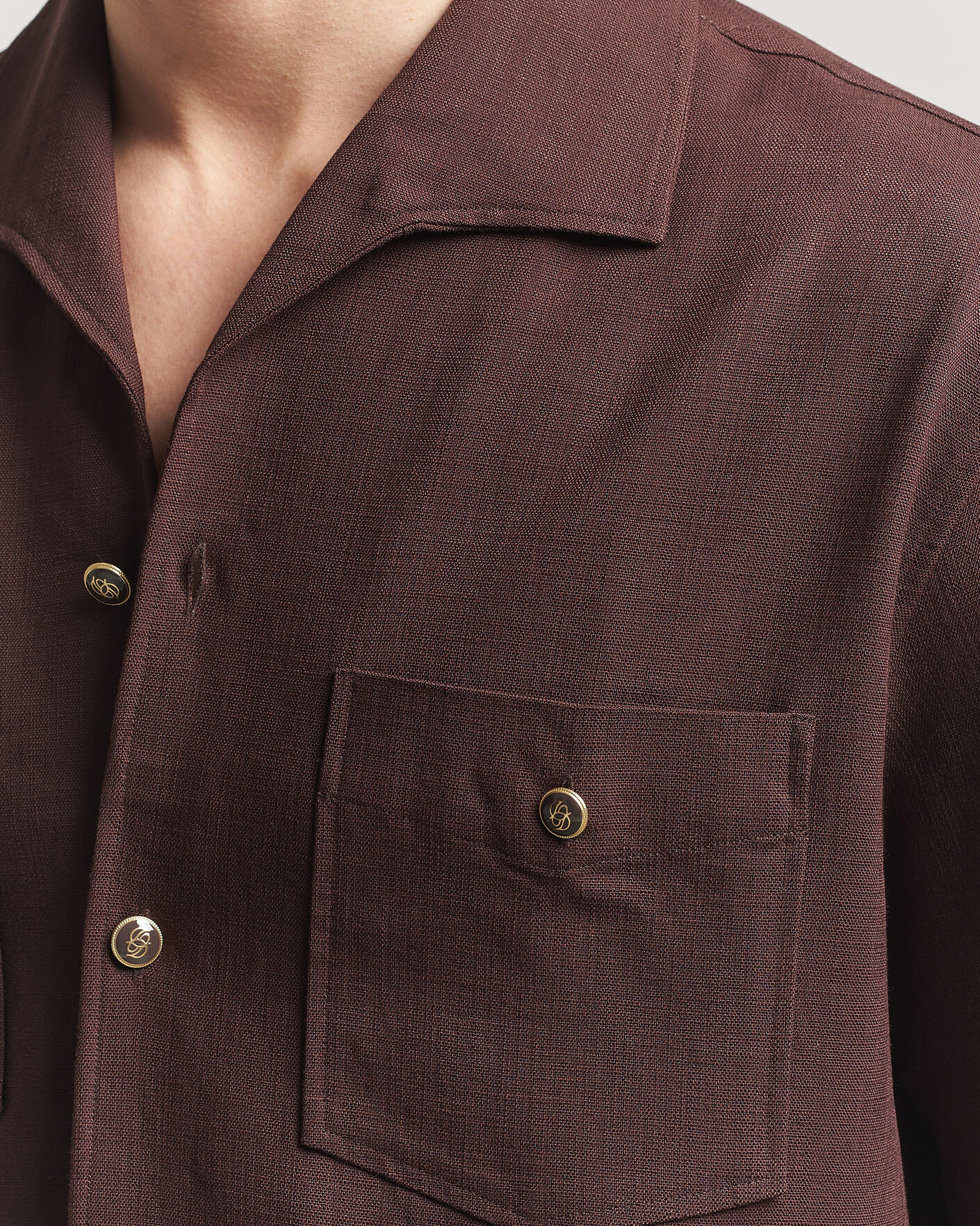 Heren | Overhemden | Drôle de Monsieur | Viscose Resort Shirt Brown