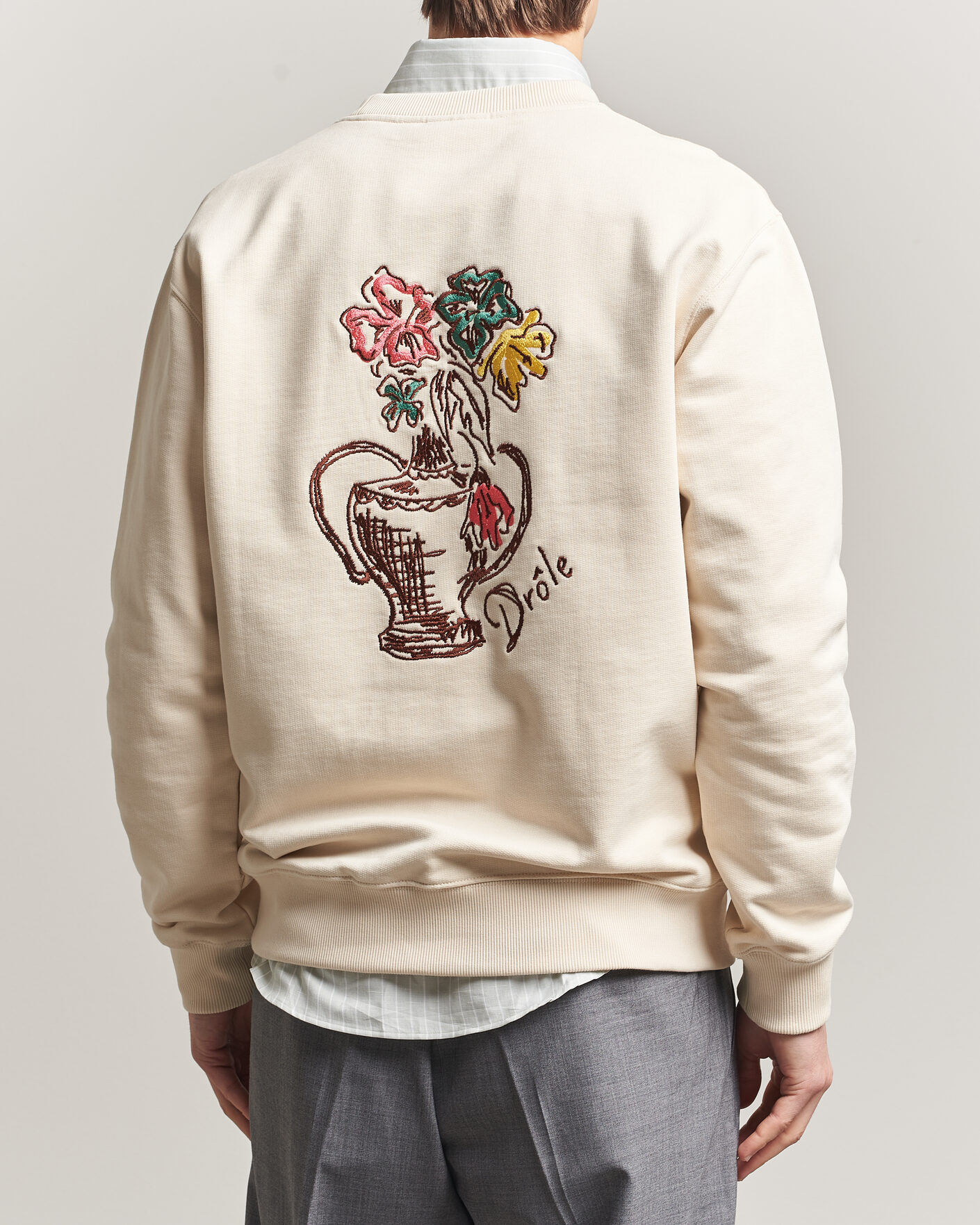 Heren | Truien | Drôle de Monsieur | Vase Havana Sweatshirt Sand
