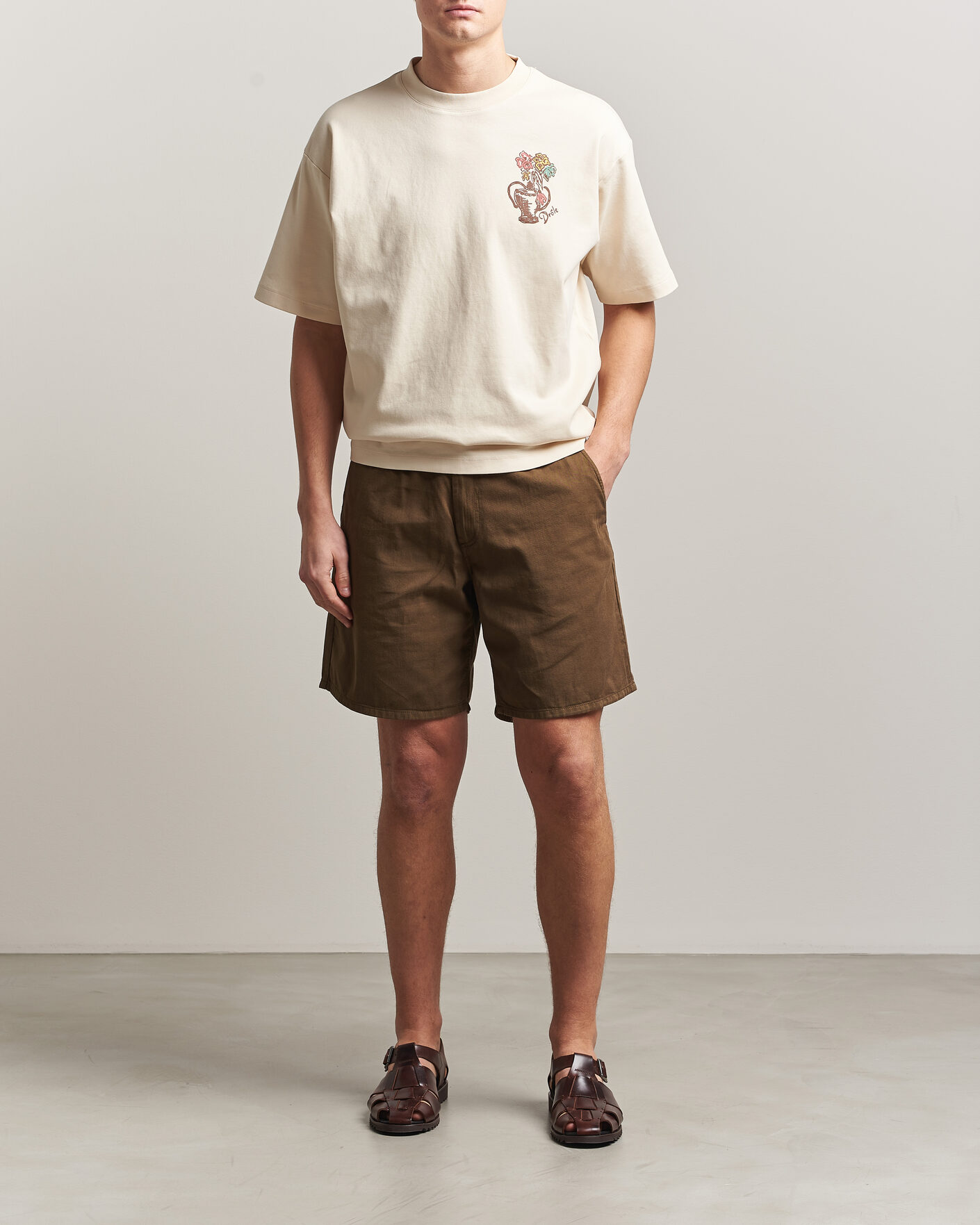 Heren | T-shirts | Drôle de Monsieur | Vase Havana T-Shirt Sand