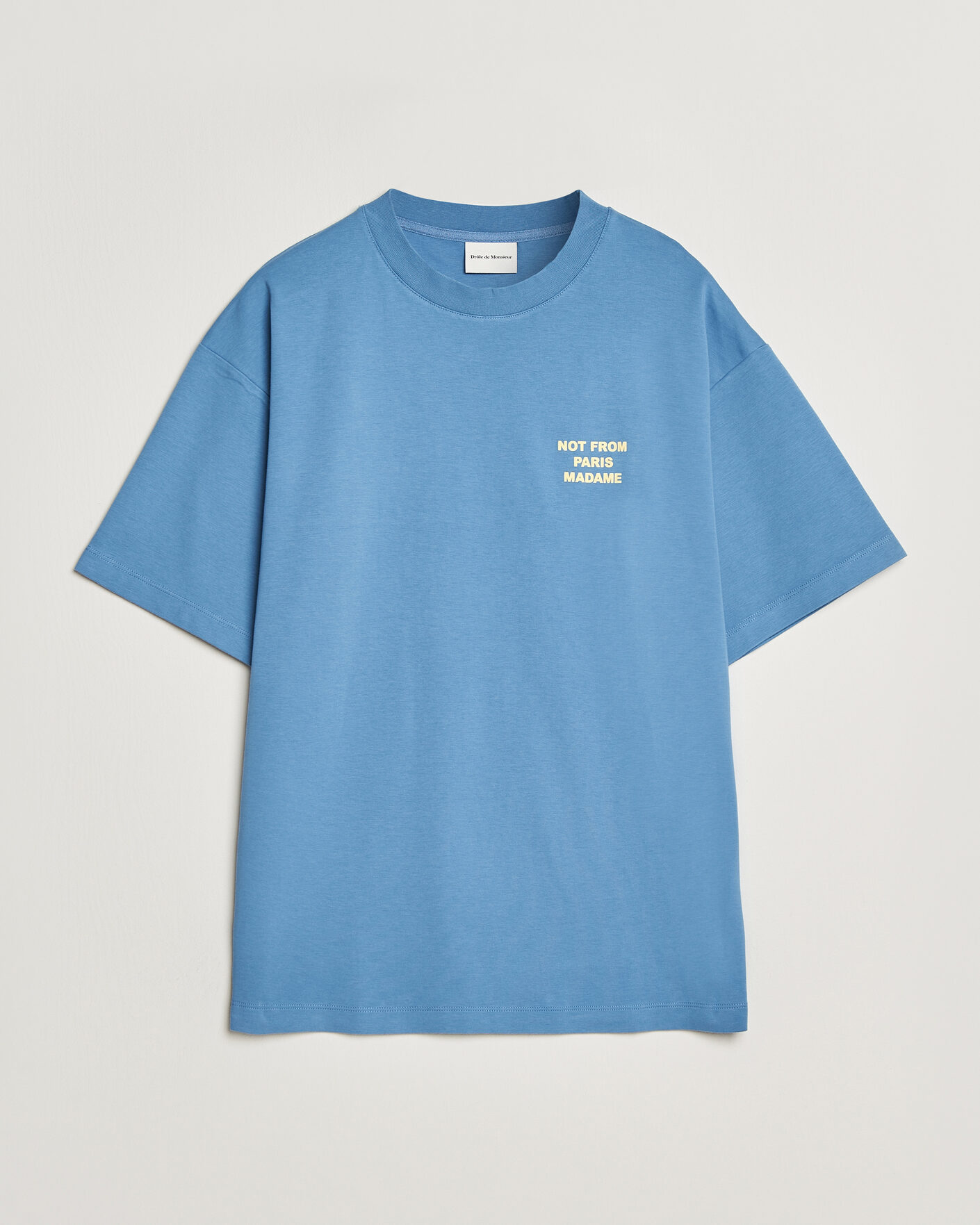 Heren | T-shirts | Drôle de Monsieur | Slogan T-Shirt Atlantic Blue
