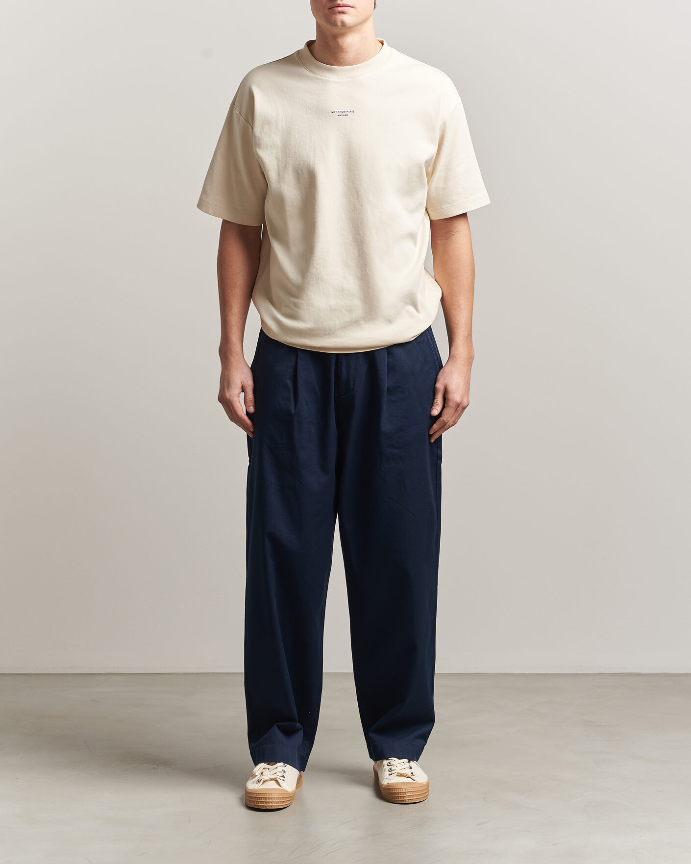 Homme | T-shirts | Drôle de Monsieur | Classic Slogan T-Shirt Sand