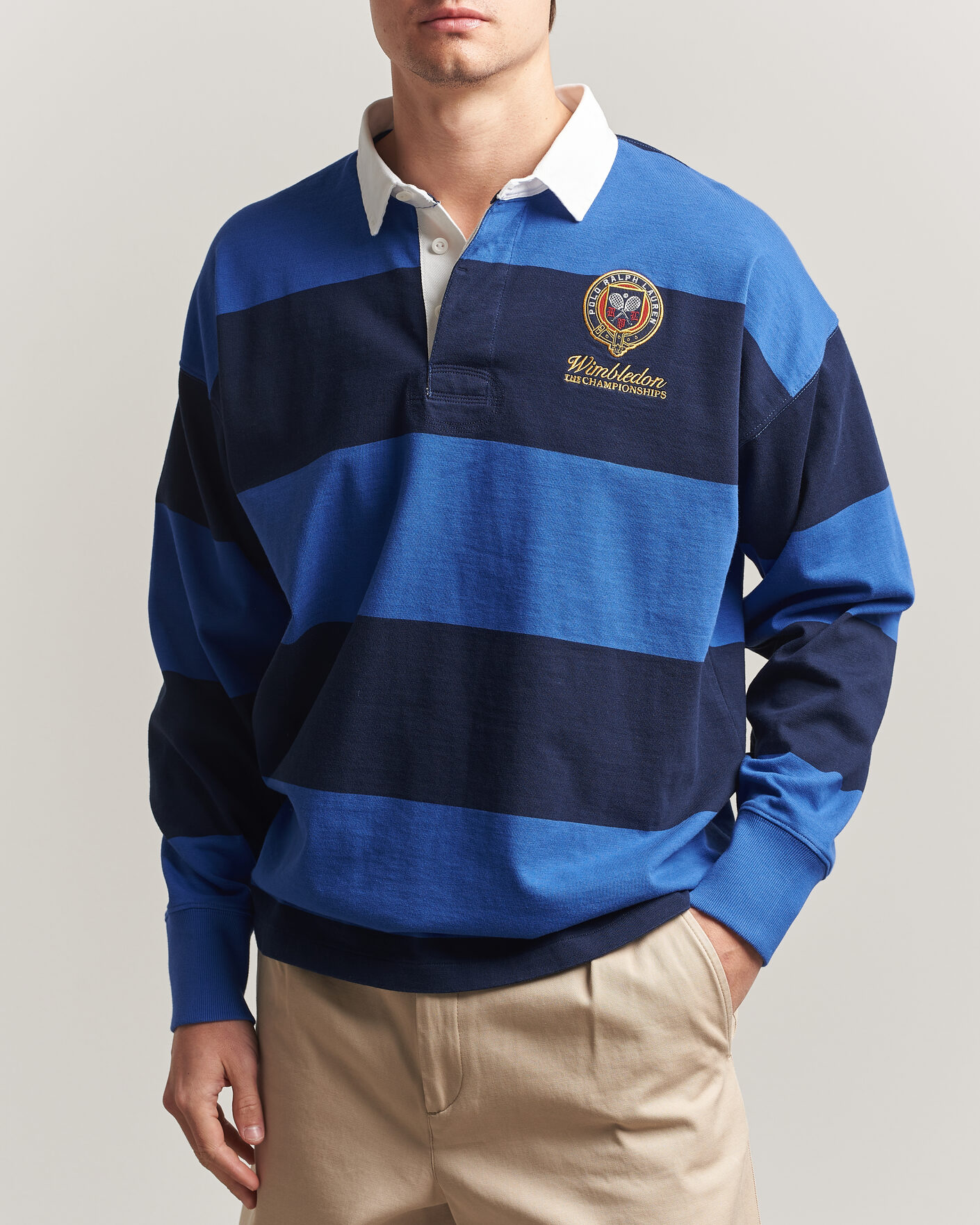 Homme | Pulls Et Tricots | Polo Ralph Lauren | Striped Rugby Pullover Collegiate Blue