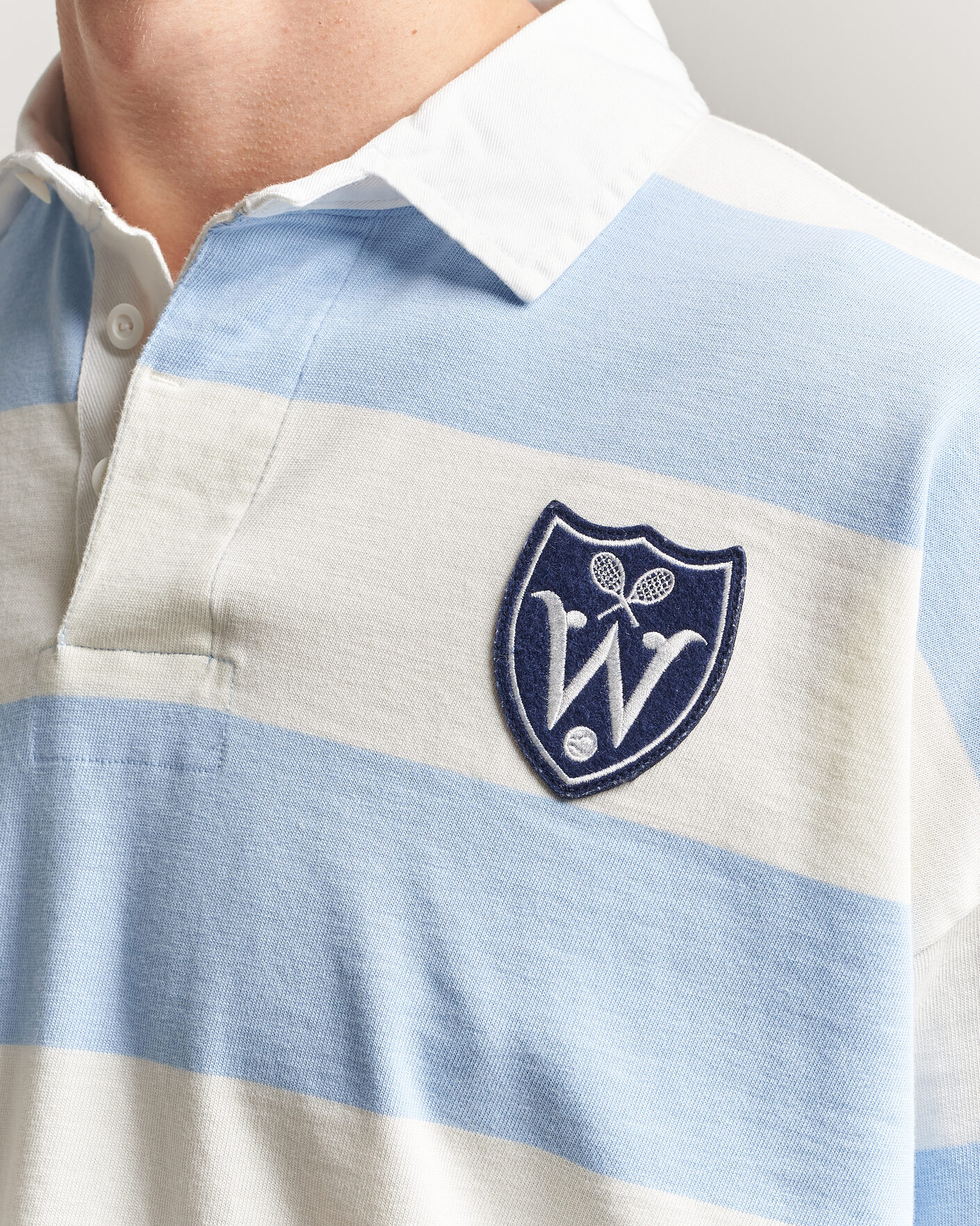 Heren | Truien | Polo Ralph Lauren | Striped Rugby Pullover Office Blue/Deckwash White