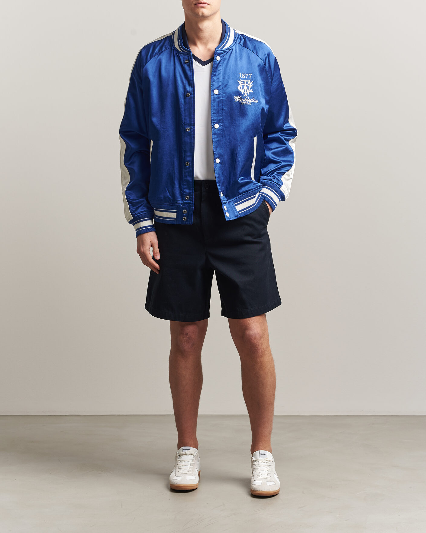 Homme | Manteaux Et Vestes | Polo Ralph Lauren | Championship Bomber Jacket Graphic Royal/White