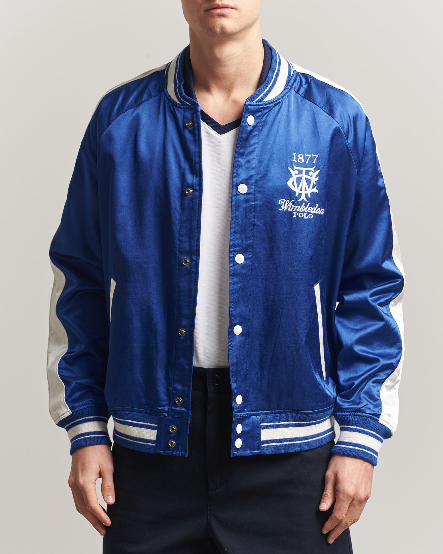 Homme | Manteaux Et Vestes | Polo Ralph Lauren | Championship Bomber Jacket Graphic Royal/White