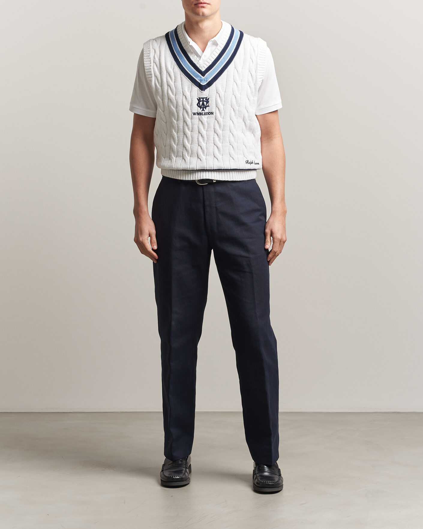 Homme | Pulls Et Tricots | Polo Ralph Lauren | Cotton Cable Vest Cream Combo