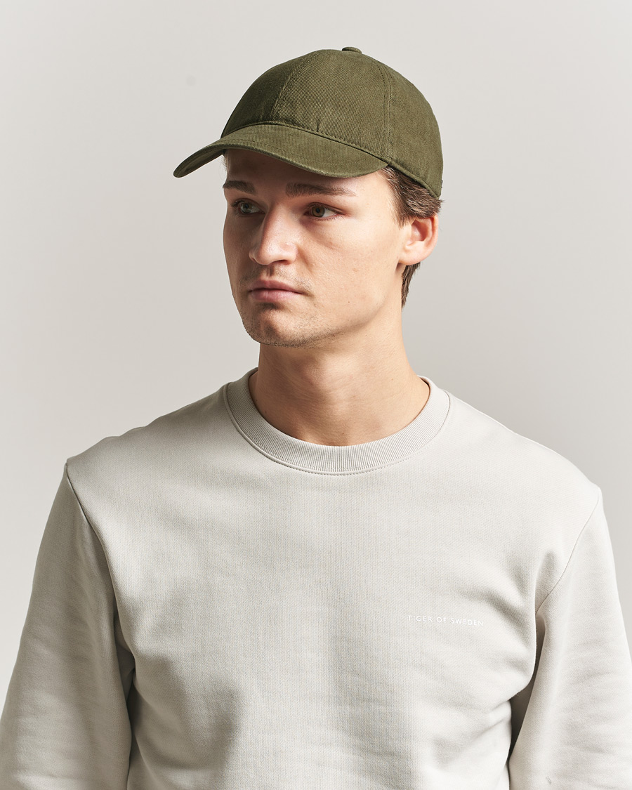 Homme | Bobs Et Casquettes | Tiger of Sweden | Hent Washed Cap Kalamata Green