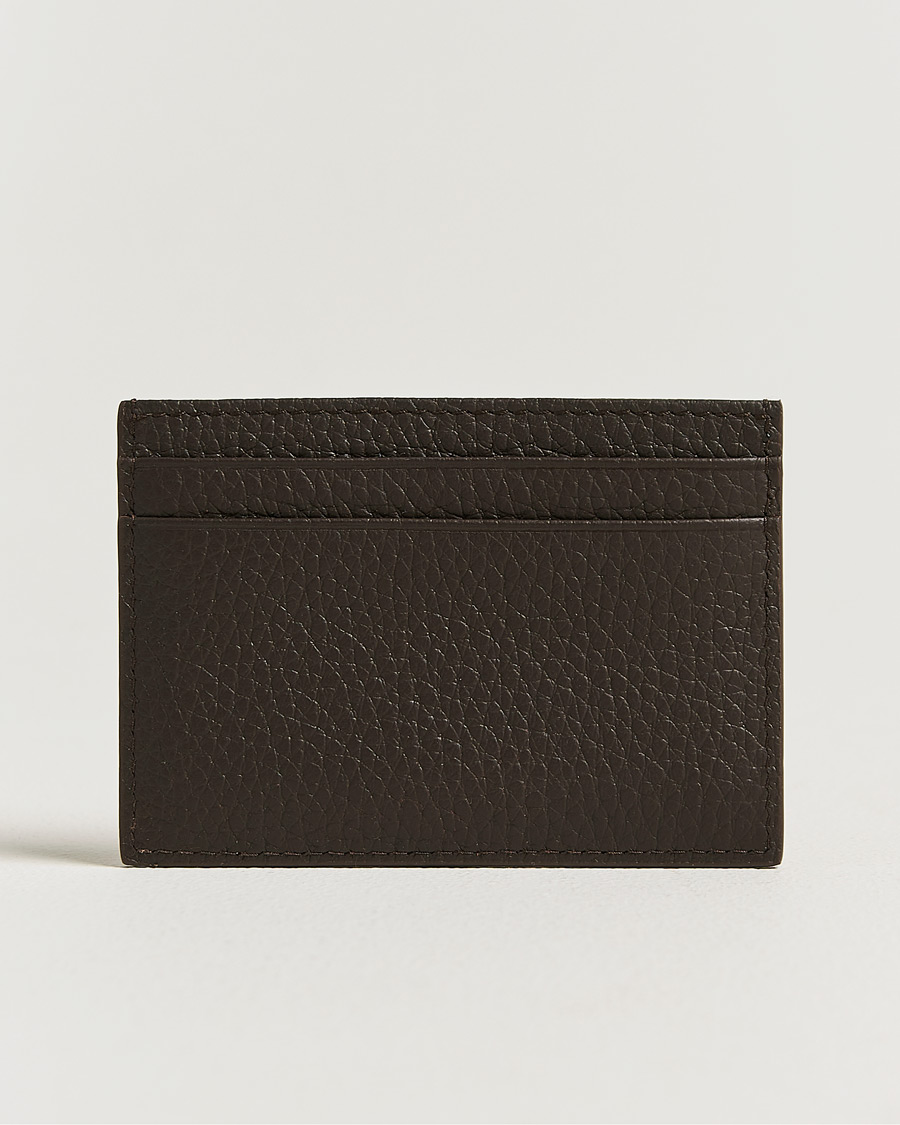 Heren | Portemonnees | Tiger of Sweden | Wharf Leather Card Holder Dark Brown