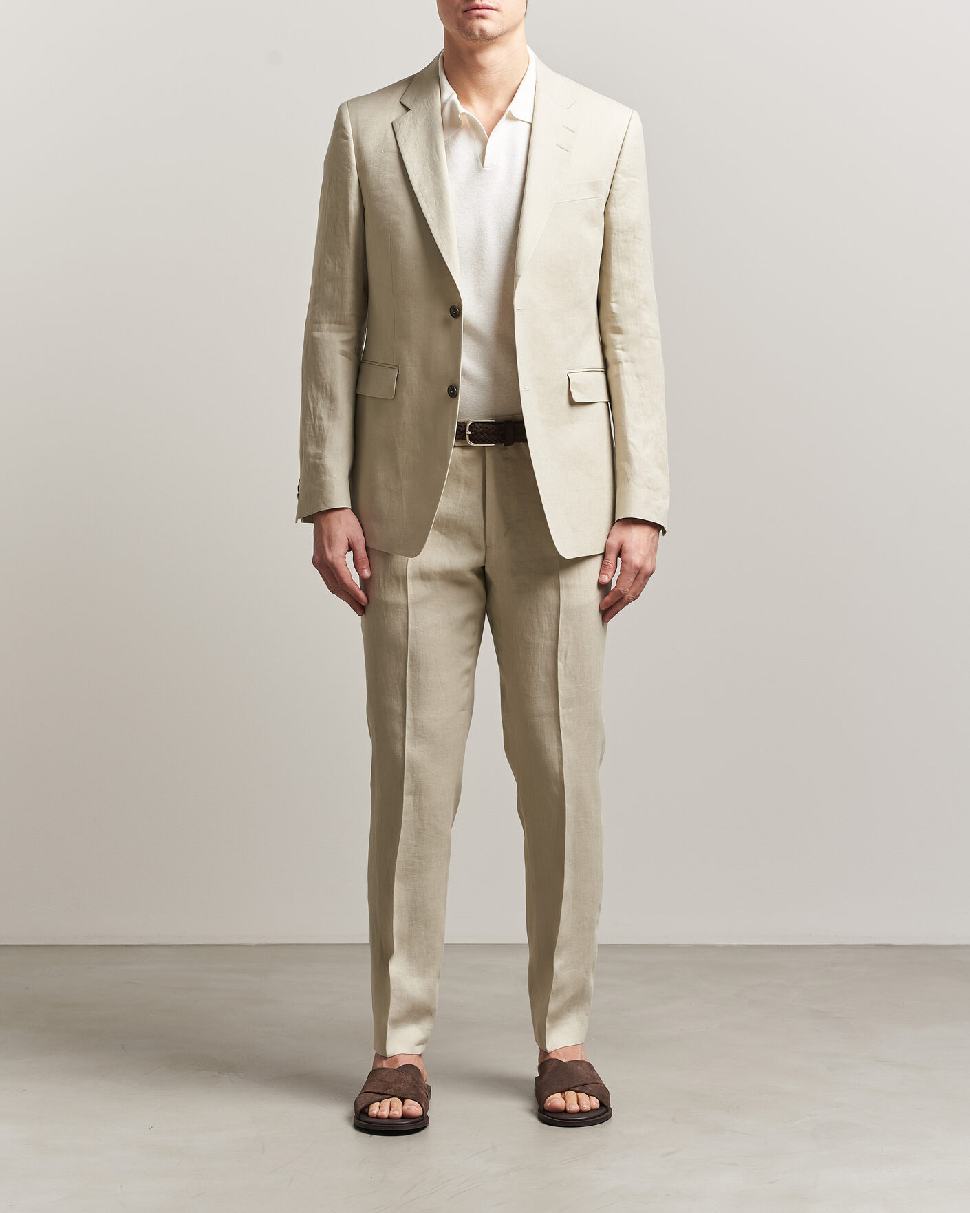 Heren | Broeken | Tiger of Sweden | Tenuta Linen Suit Trousers Cream Sand