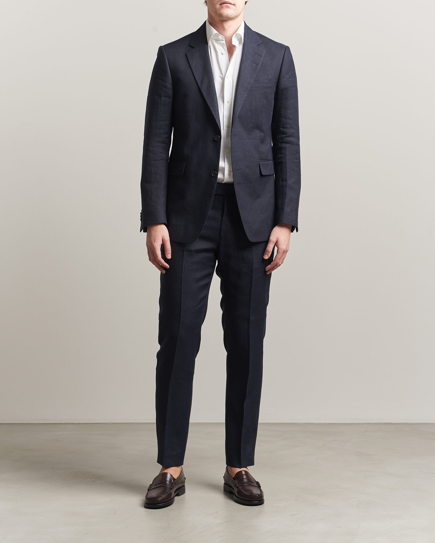 Heren | Blazers | Tiger of Sweden | Justin Linen Suit Blazer Midnight Blue