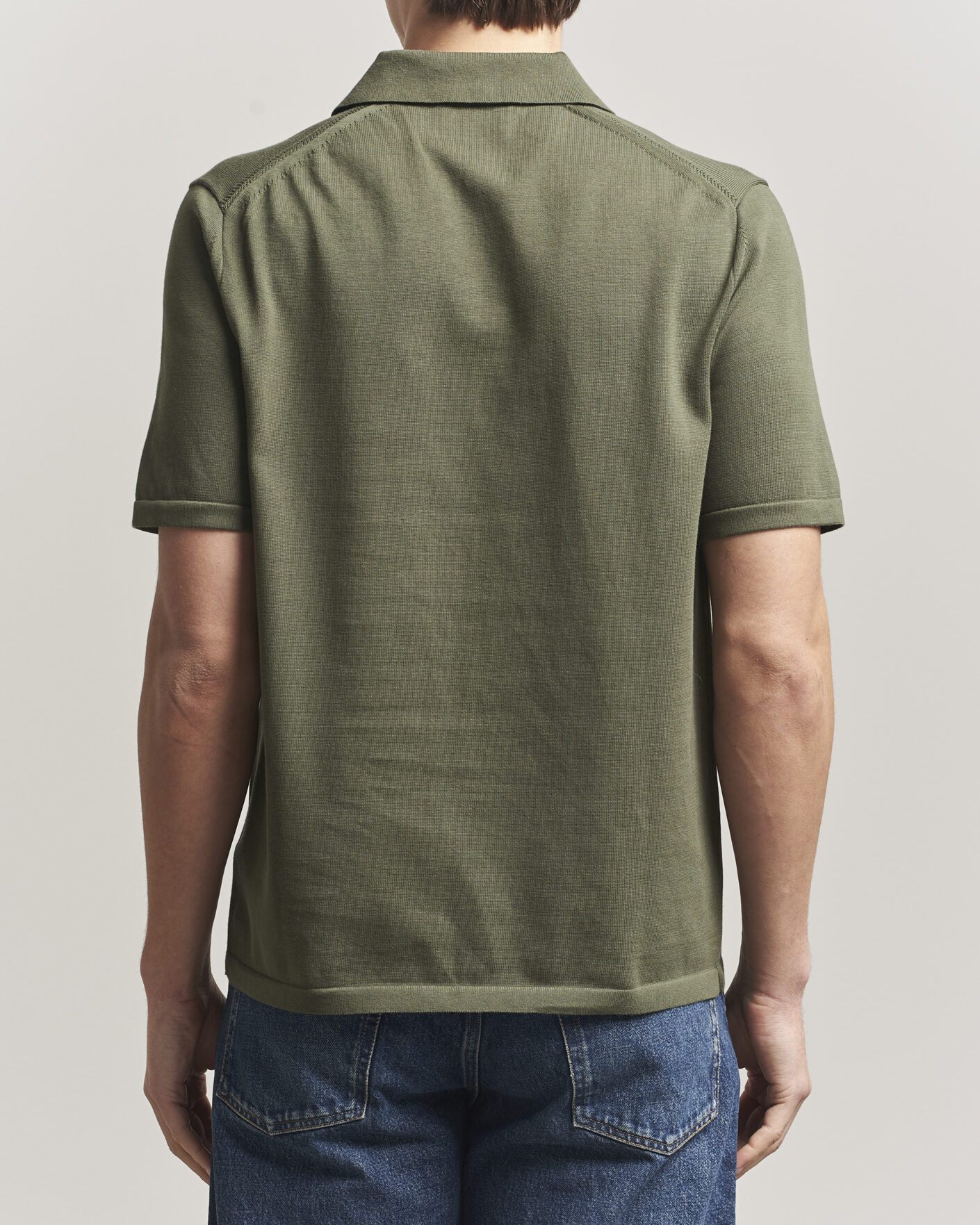 Heren | Polo's | Tiger of Sweden | Erros Cotton Knitted Polo Kalamata Green