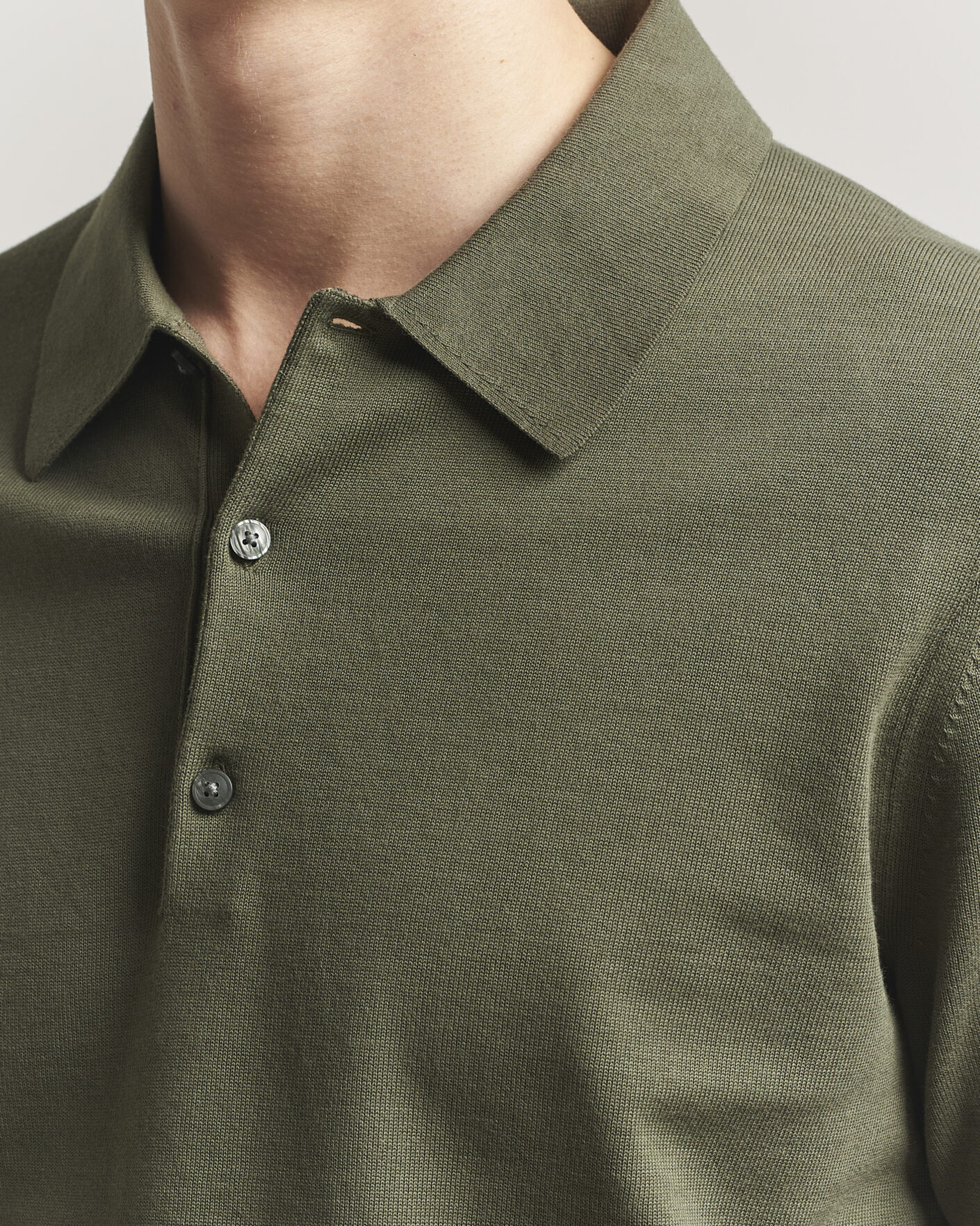 Homme | Polos | Tiger of Sweden | Erros Cotton Knitted Polo Kalamata Green
