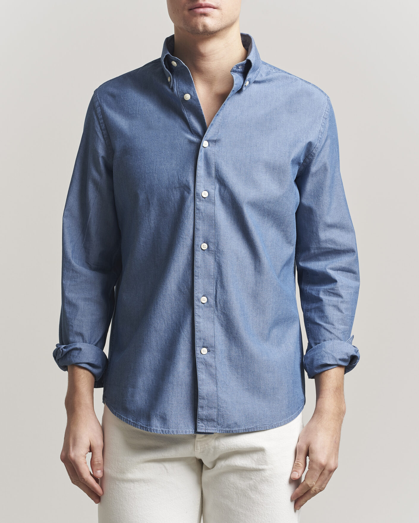 Heren | Overhemden | Tiger of Sweden | Bjorn Denim Shirt Bering Sea