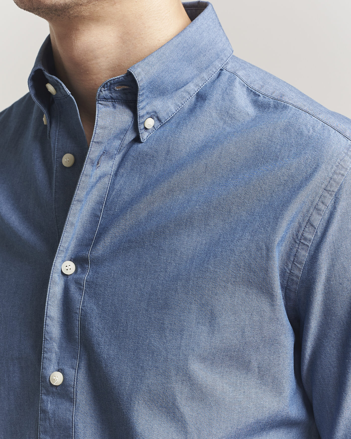 Heren | Overhemden | Tiger of Sweden | Bjorn Denim Shirt Bering Sea