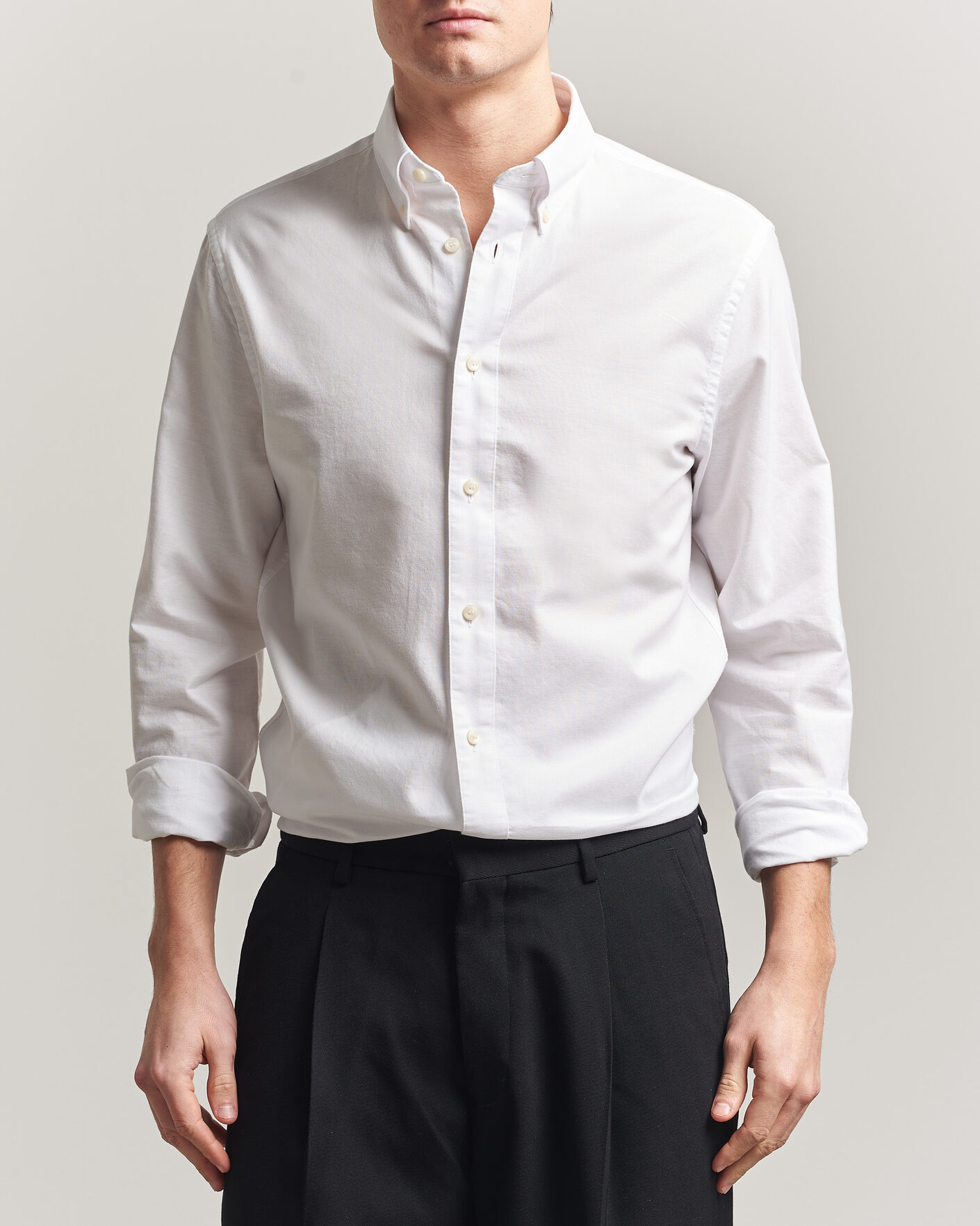 Homme | Chemises | Tiger of Sweden | Bjorn Oxford Shirt Pure White