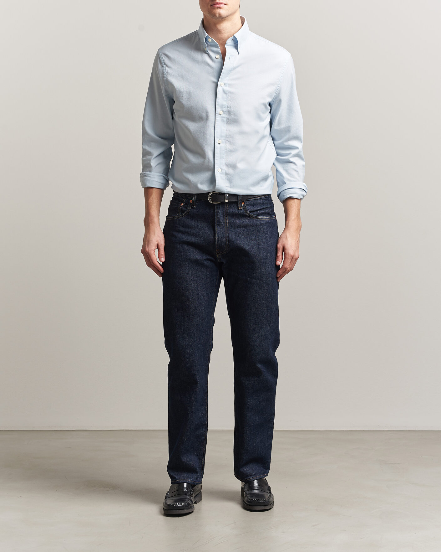 Homme | Chemises | Tiger of Sweden | Bjorn Oxford Shirt Light Blue