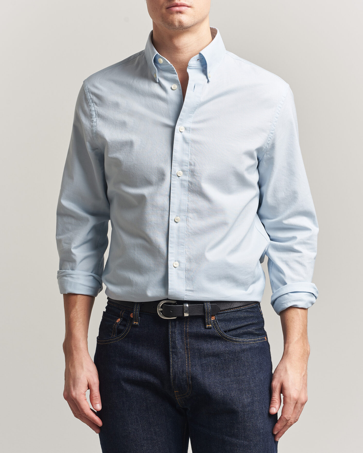 Homme | Chemises | Tiger of Sweden | Bjorn Oxford Shirt Light Blue