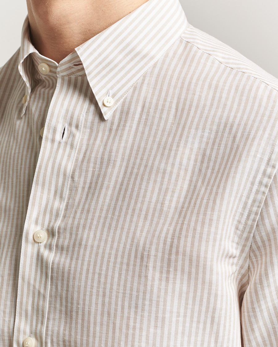 Heren | Overhemden | Tiger of Sweden | Bjorn Cotton/Linen Striped Shirt Tehina