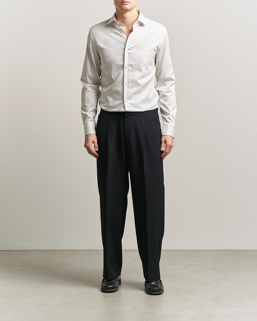 Heren | Overhemden | Tiger of Sweden | Adley Cotton Striped Shirt Seline Grey