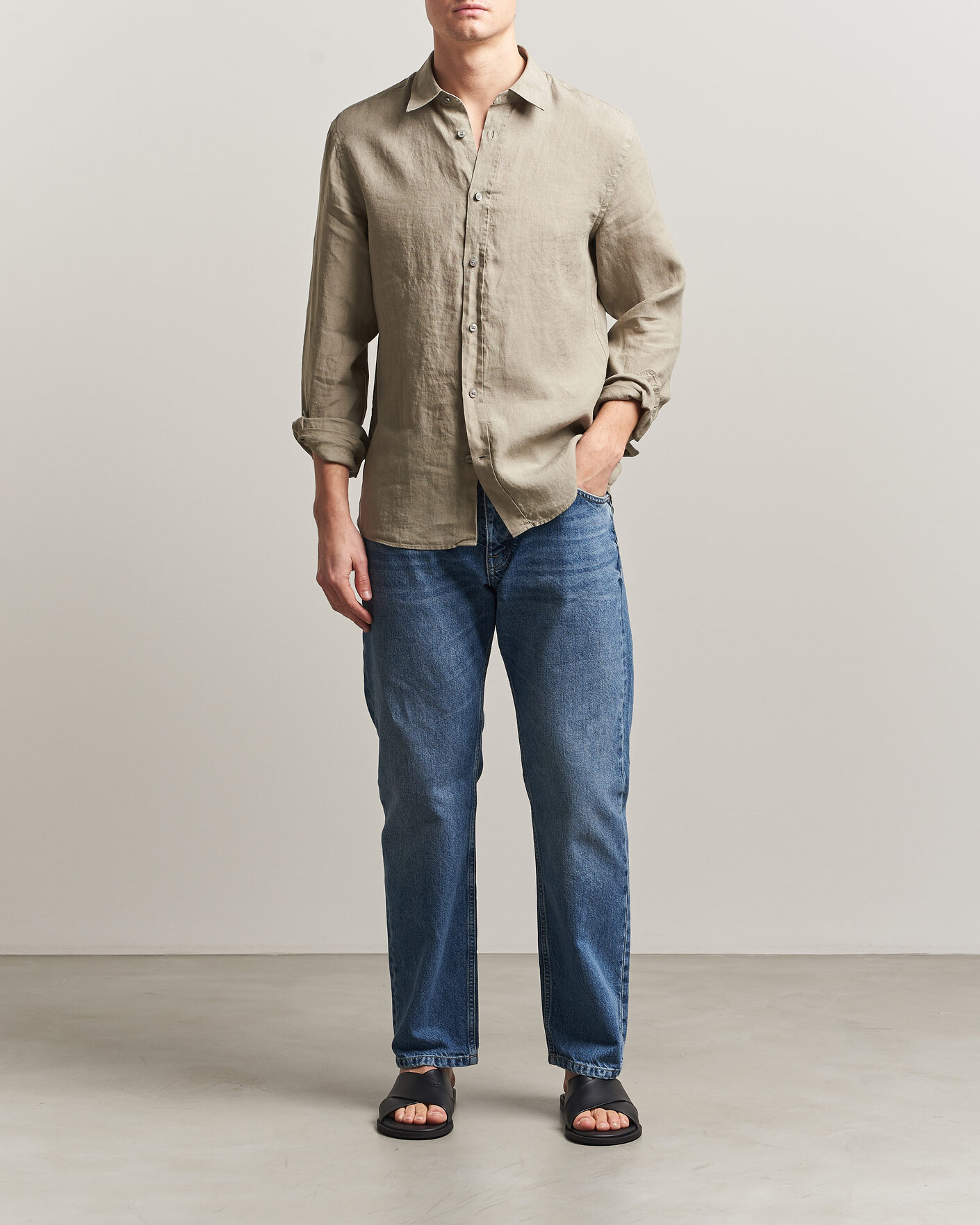 Homme | Chemises | Tiger of Sweden | Spenser Linen Shirt Mole