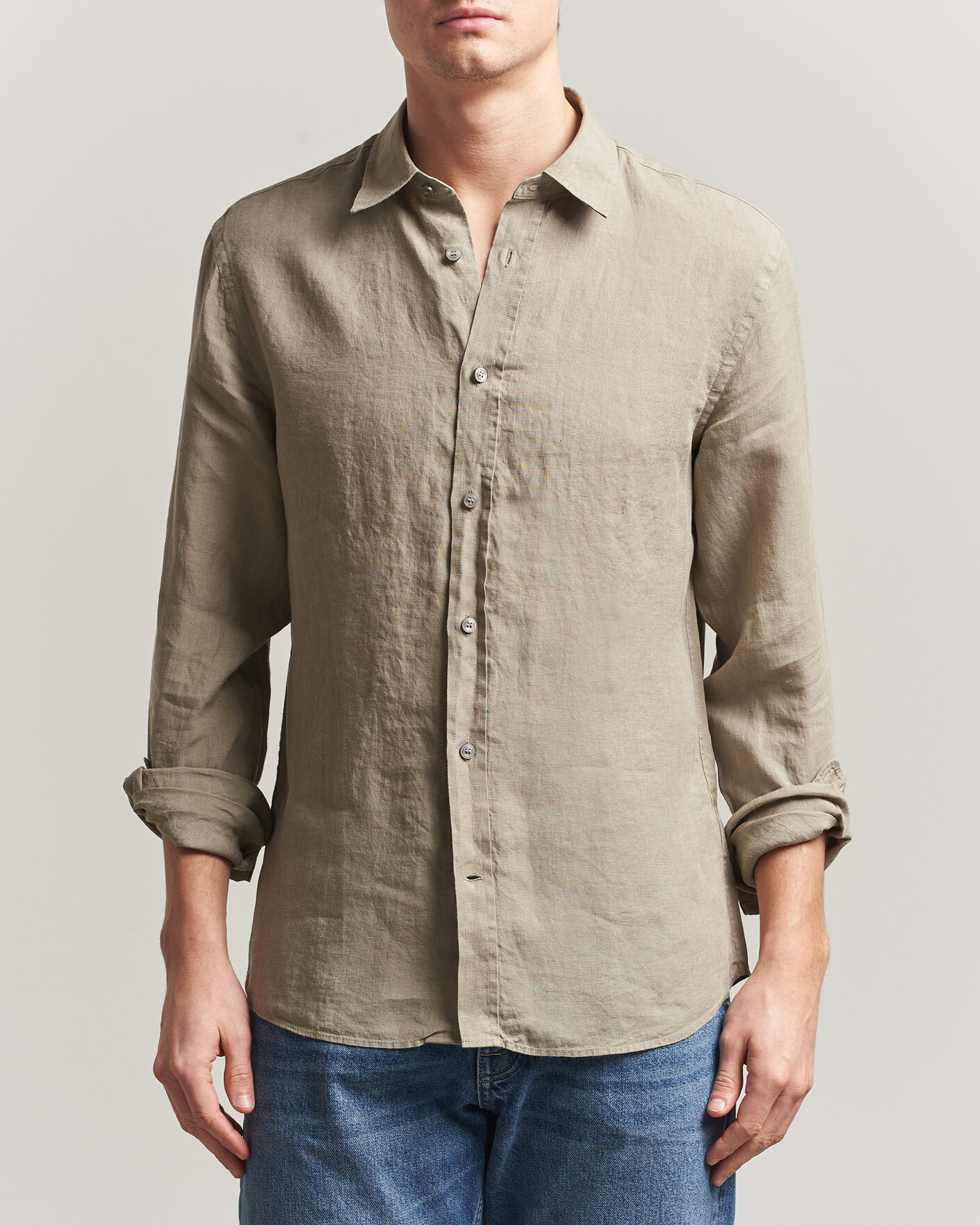 Heren | Overhemden | Tiger of Sweden | Spenser Linen Shirt Mole