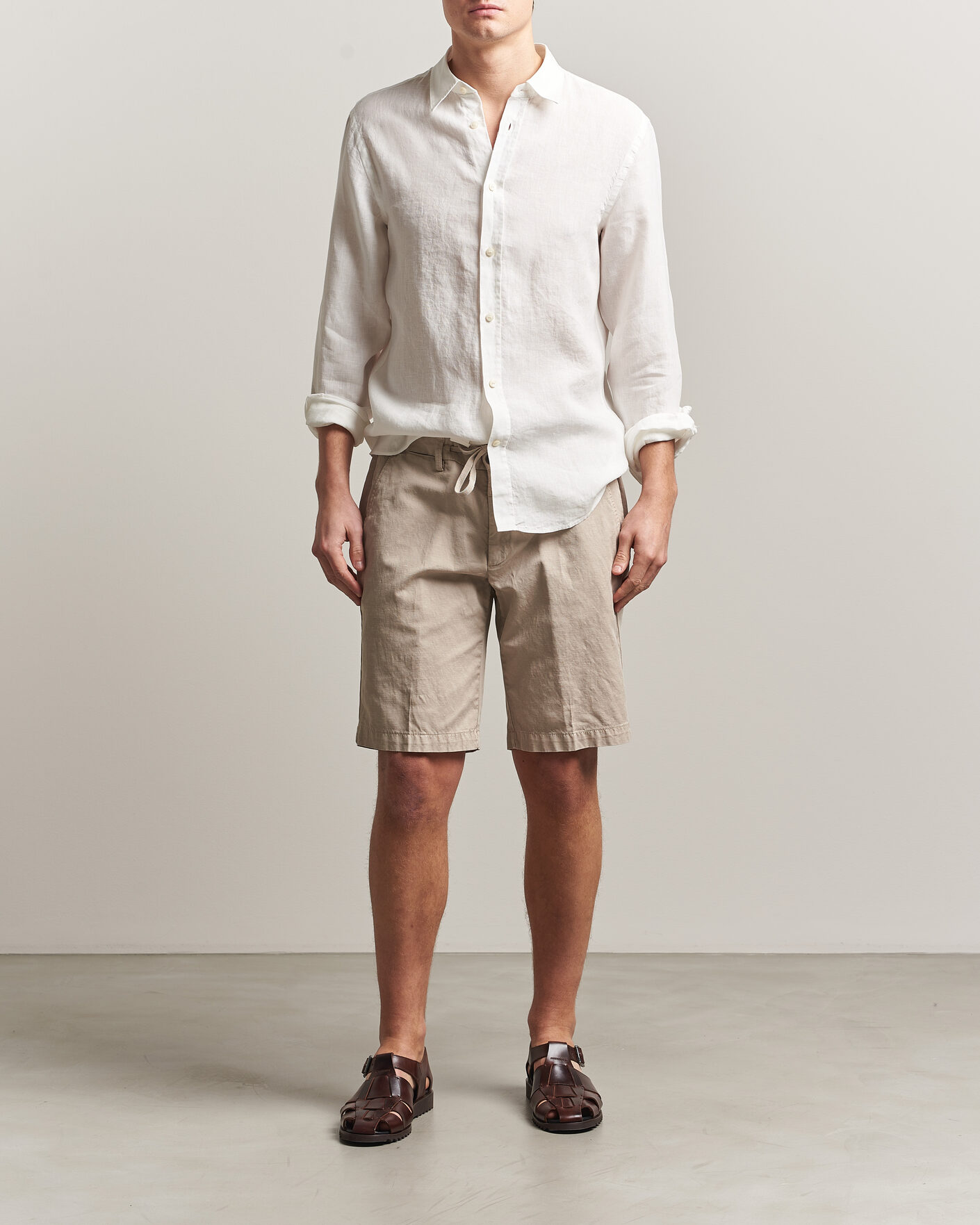 Heren | Overhemden | Tiger of Sweden | Spenser Linen Shirt Off White