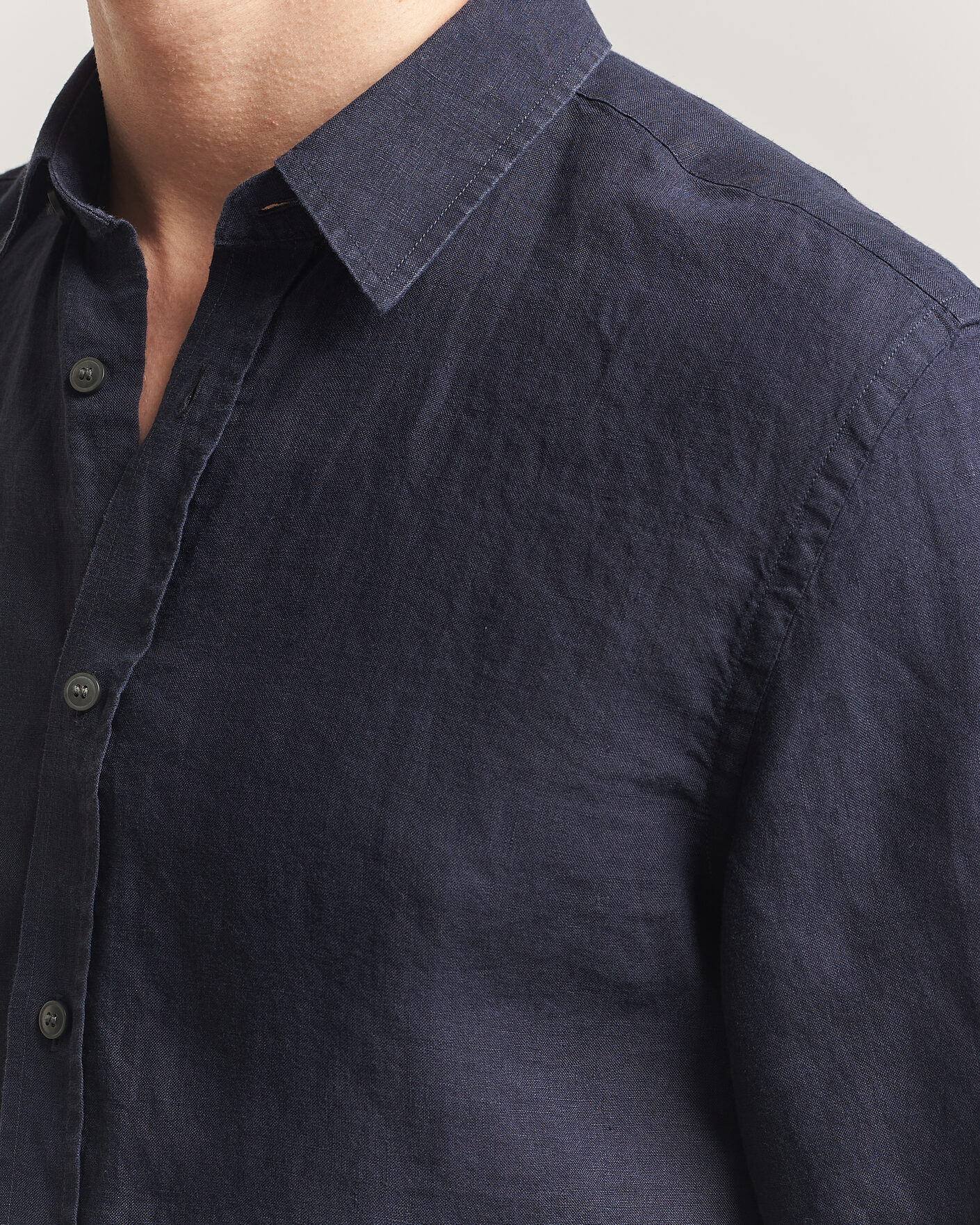 Homme | Chemises | Tiger of Sweden | Spenser Linen Shirt Midnight Blue