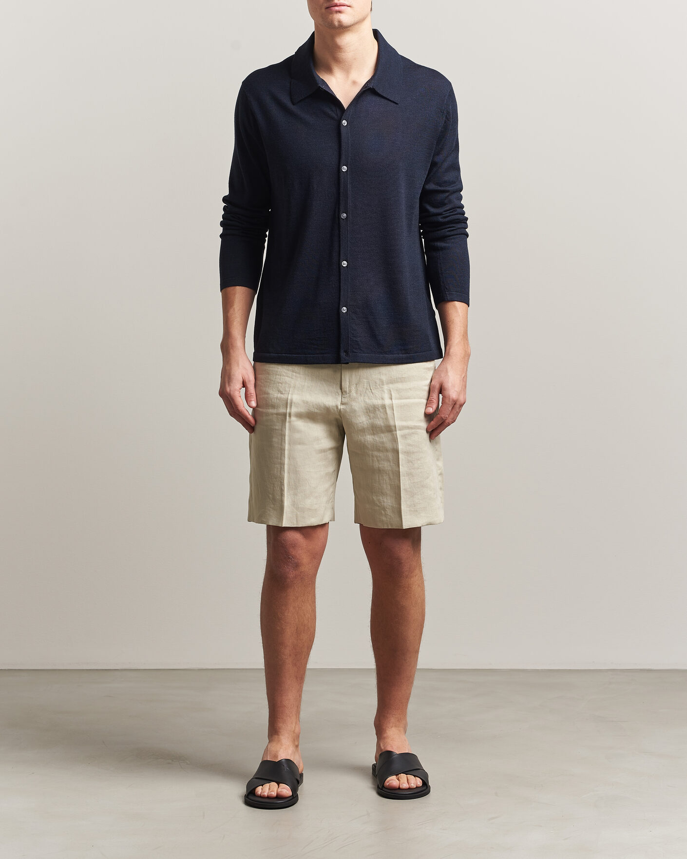 Heren | Truien | Tiger of Sweden | Verklin Merino Knitted Cardigan Light Ink