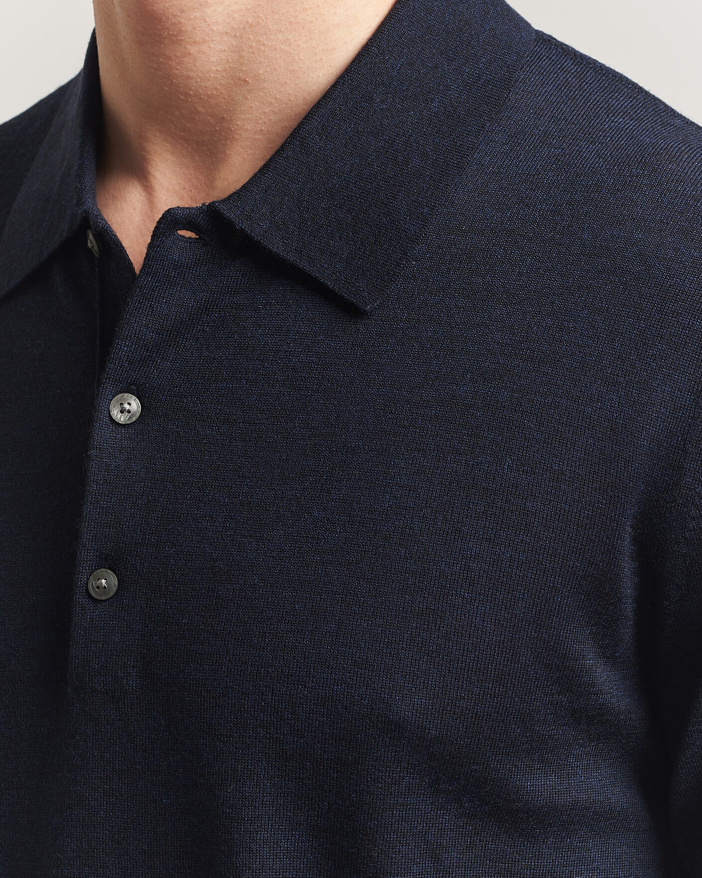 Homme | Pulls Et Tricots | Tiger of Sweden | Eross Merino Knitted Polo Light Ink