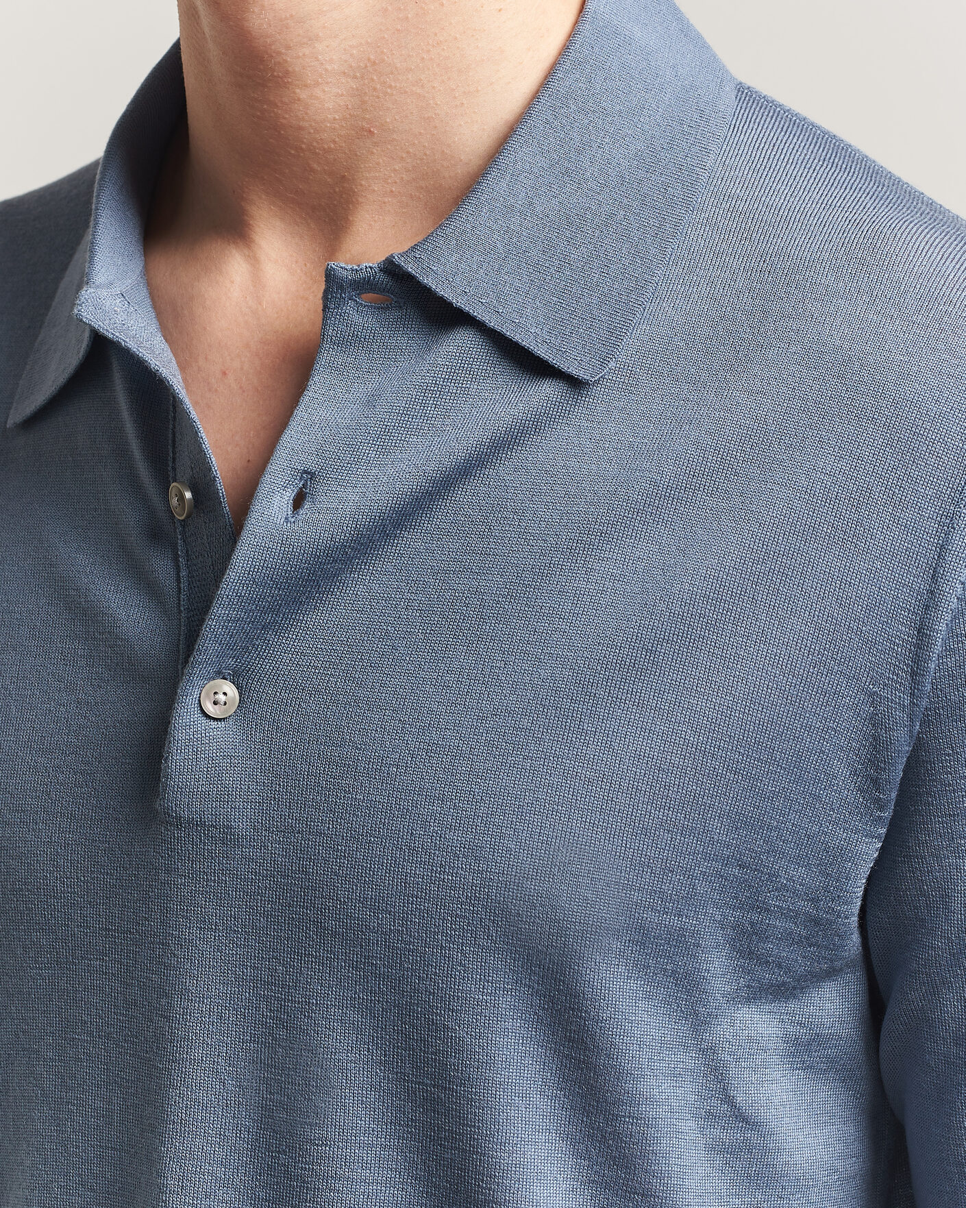 Homme | Pulls Et Tricots | Tiger of Sweden | Eross Merino Knitted Polo Dull Blue
