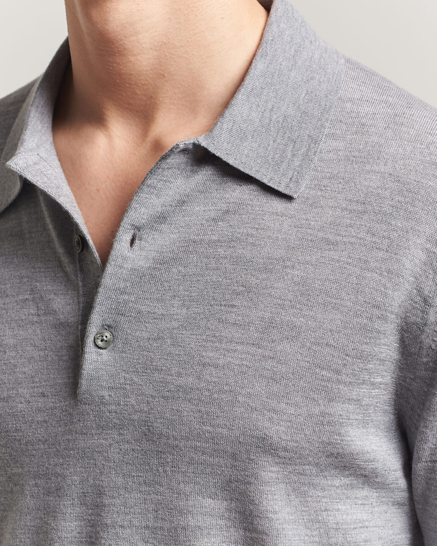 Homme | Pulls Et Tricots | Tiger of Sweden | Eross Merino Knitted Polo Grey Melange