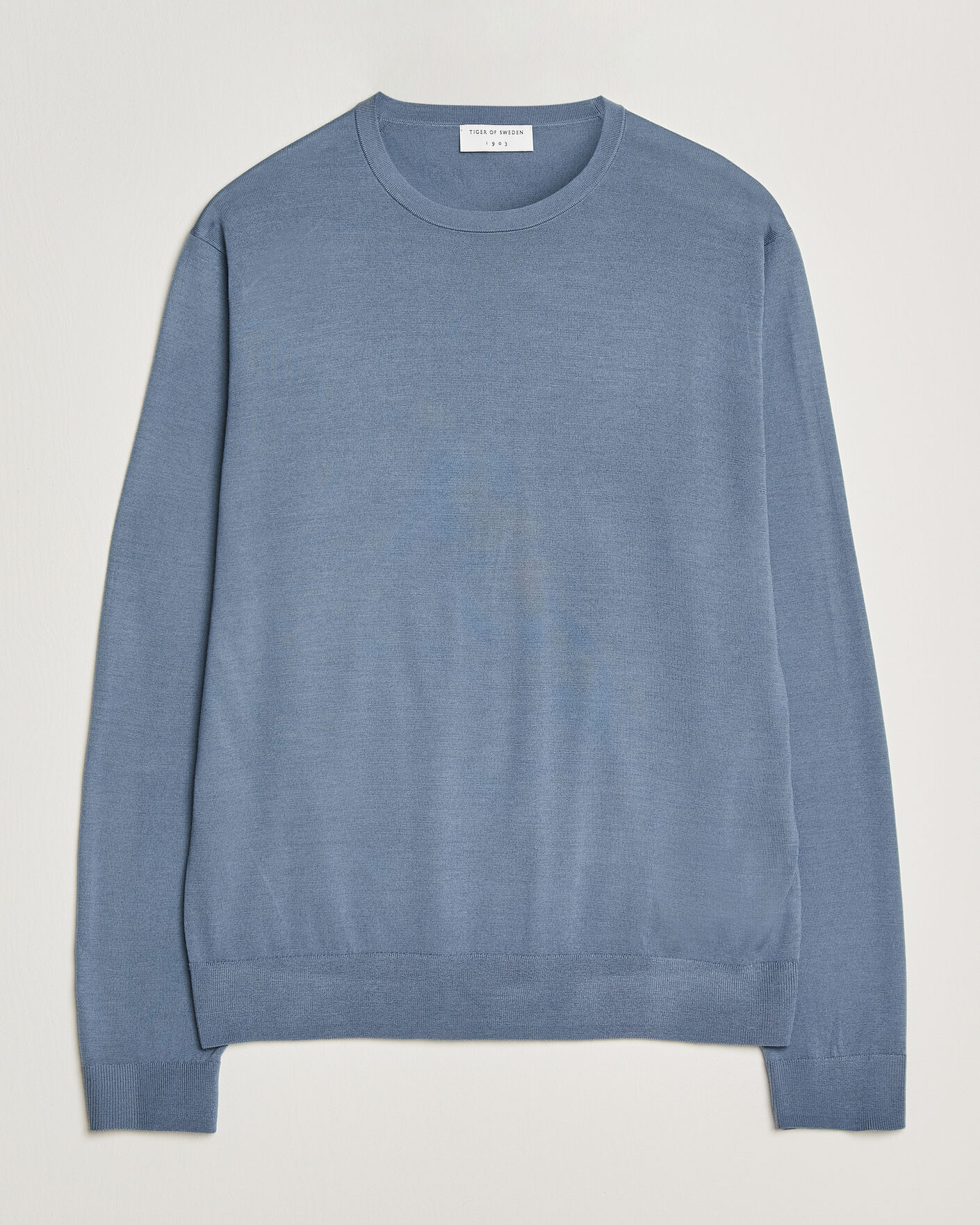Homme | Pulls Et Tricots | Tiger of Sweden | Connor Merino Knitted Crew Neck Dull Blue