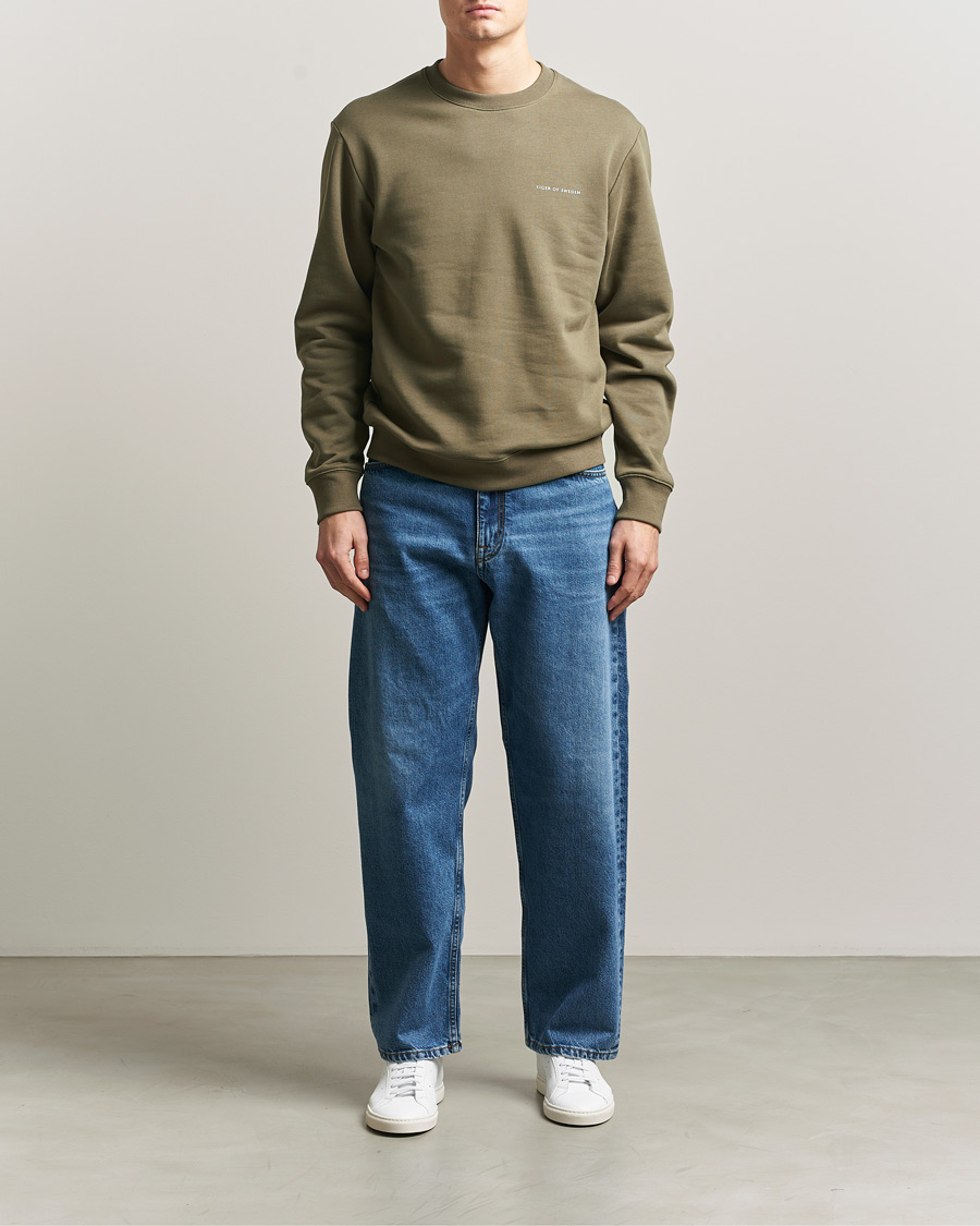 Homme | Pulls Et Tricots | Tiger of Sweden | Emerson Crew Neck Sweatshirt October Sage