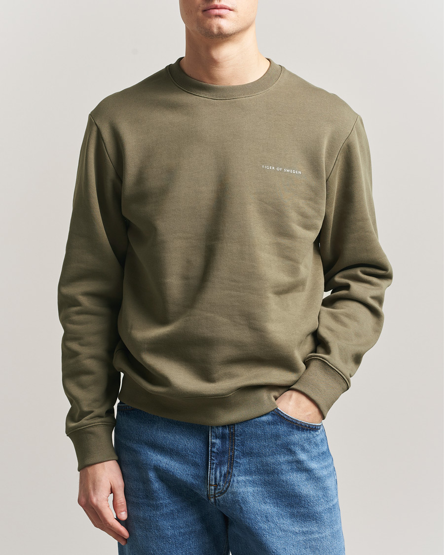 Homme | Pulls Et Tricots | Tiger of Sweden | Emerson Crew Neck Sweatshirt October Sage