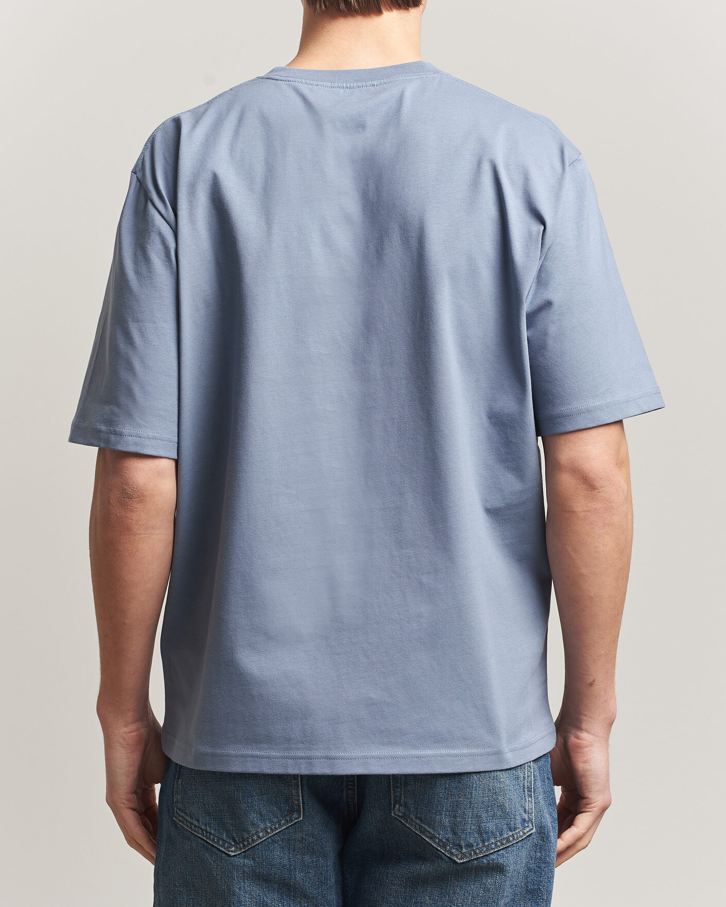 Heren | T-shirts | Tiger of Sweden | Pro Logo Crew Neck T-Shirt Dull Blue