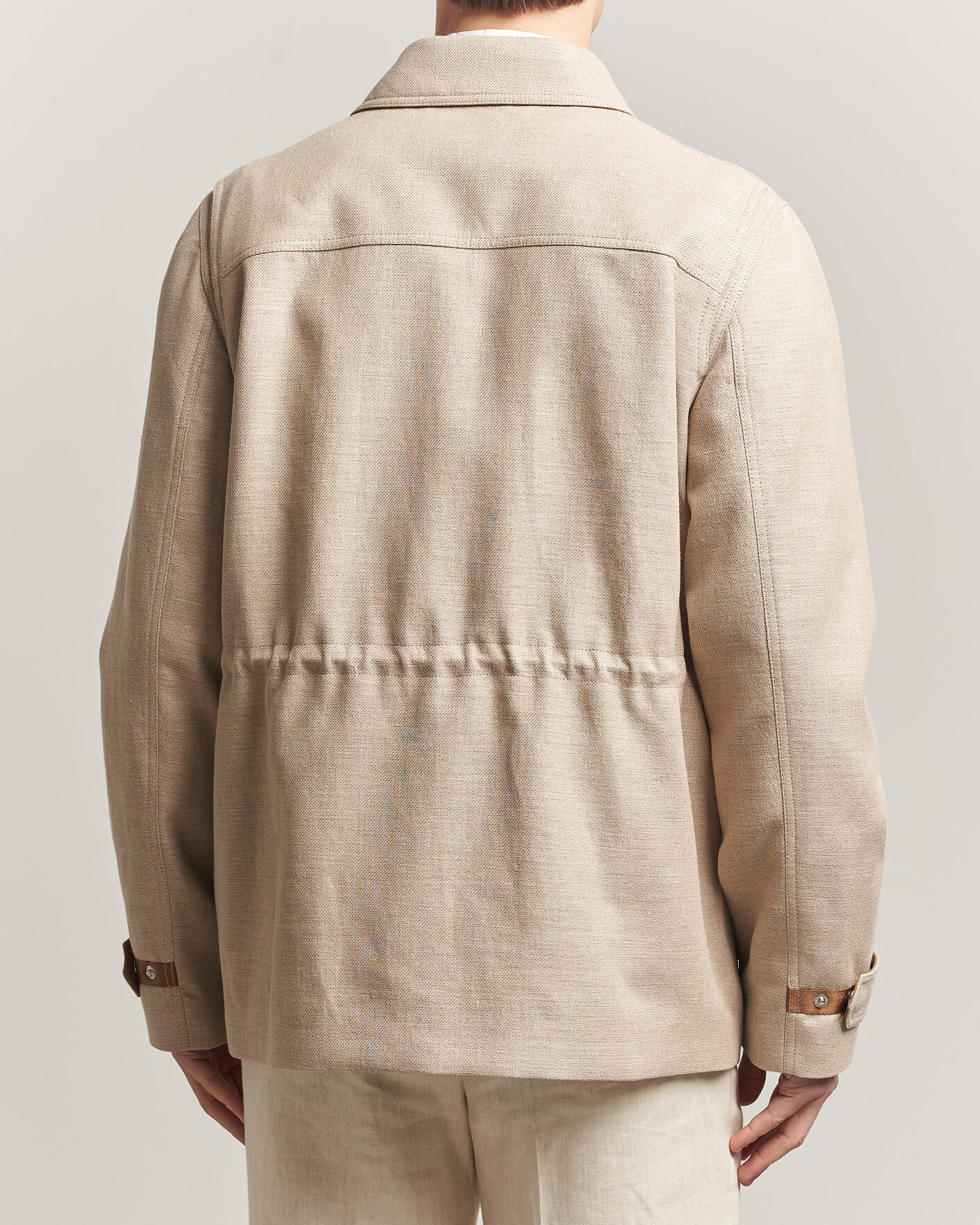 Homme | Manteaux Et Vestes | Tiger of Sweden | Sandser Cotton/Linen Field Jacket Soft Latte