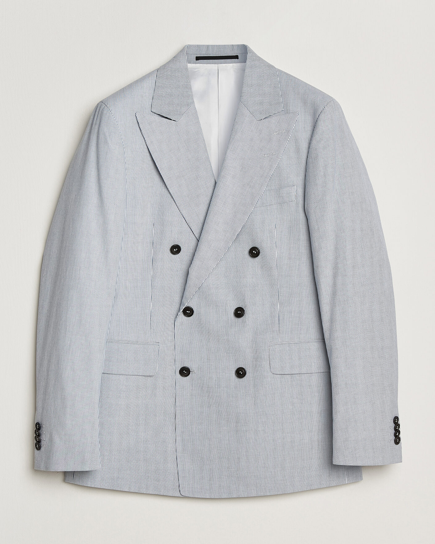 Heren | Blazers | Tiger of Sweden | Ease Cotton Double Breasted Blazer Thunder Blue