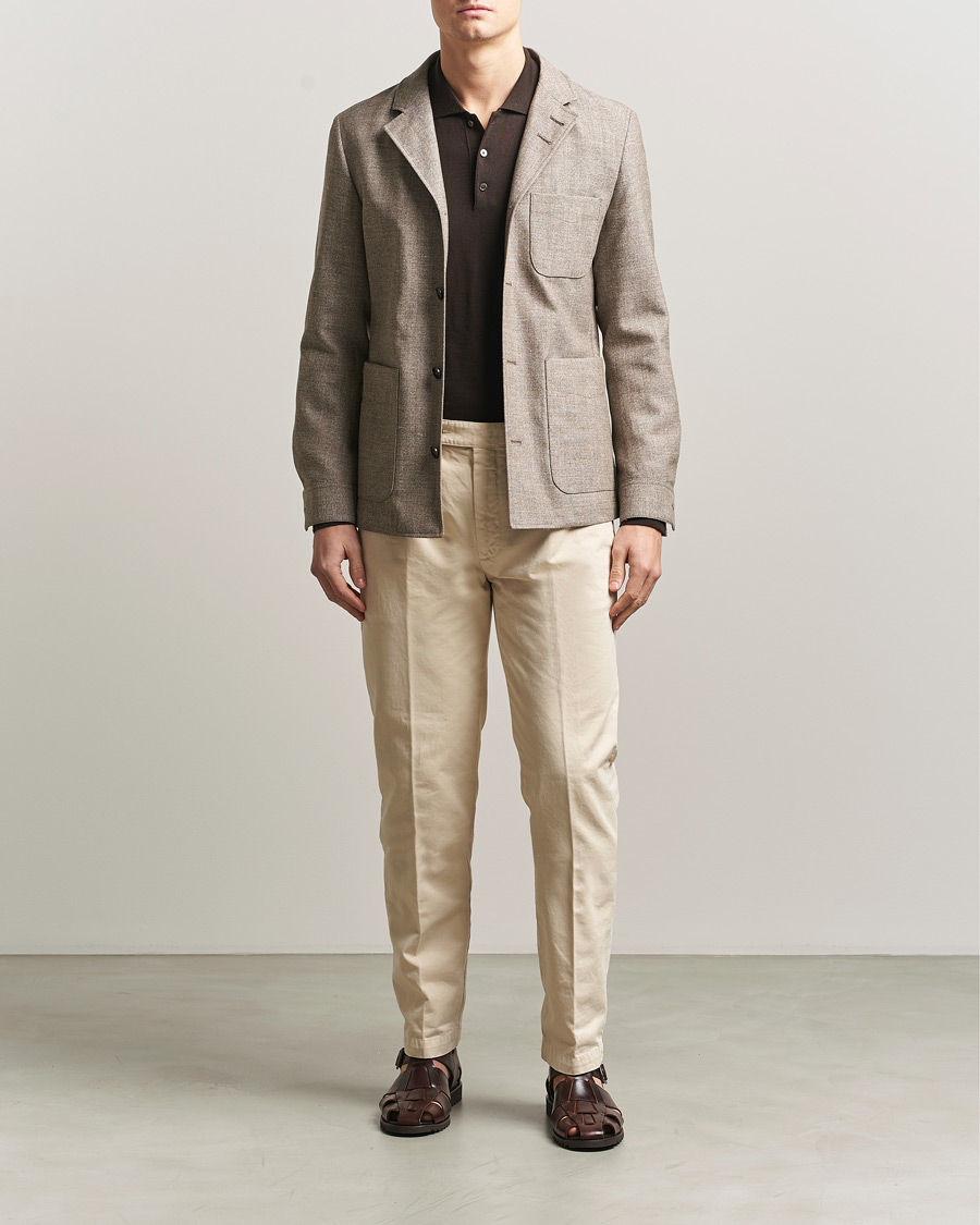 Heren | Blazers | Tiger of Sweden | Harrison Wool/Linen Blazer Sawgrass Brown