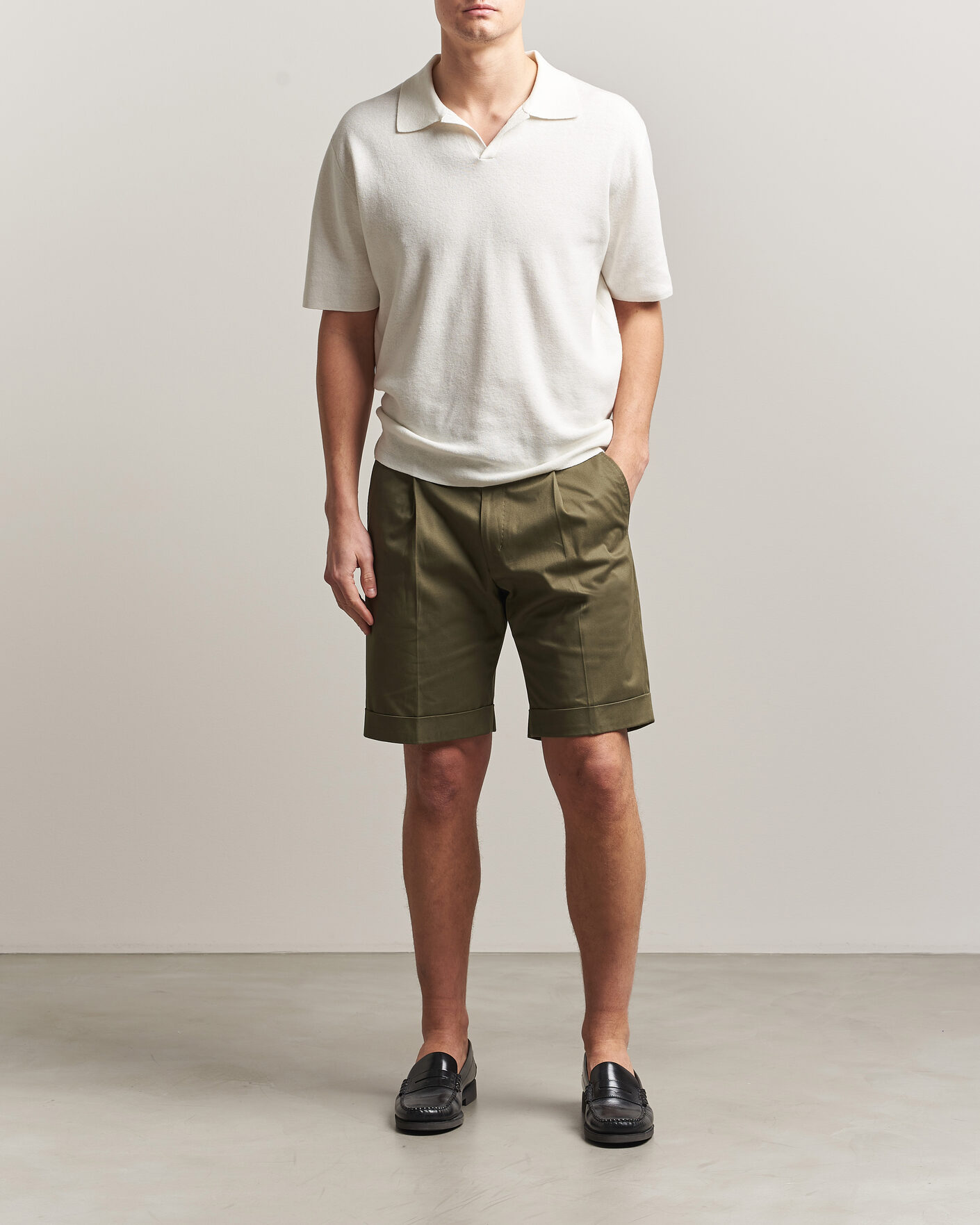 Heren | Korte broek | Tiger of Sweden | Tenut Cotton Chino Shorts Kalamata Green