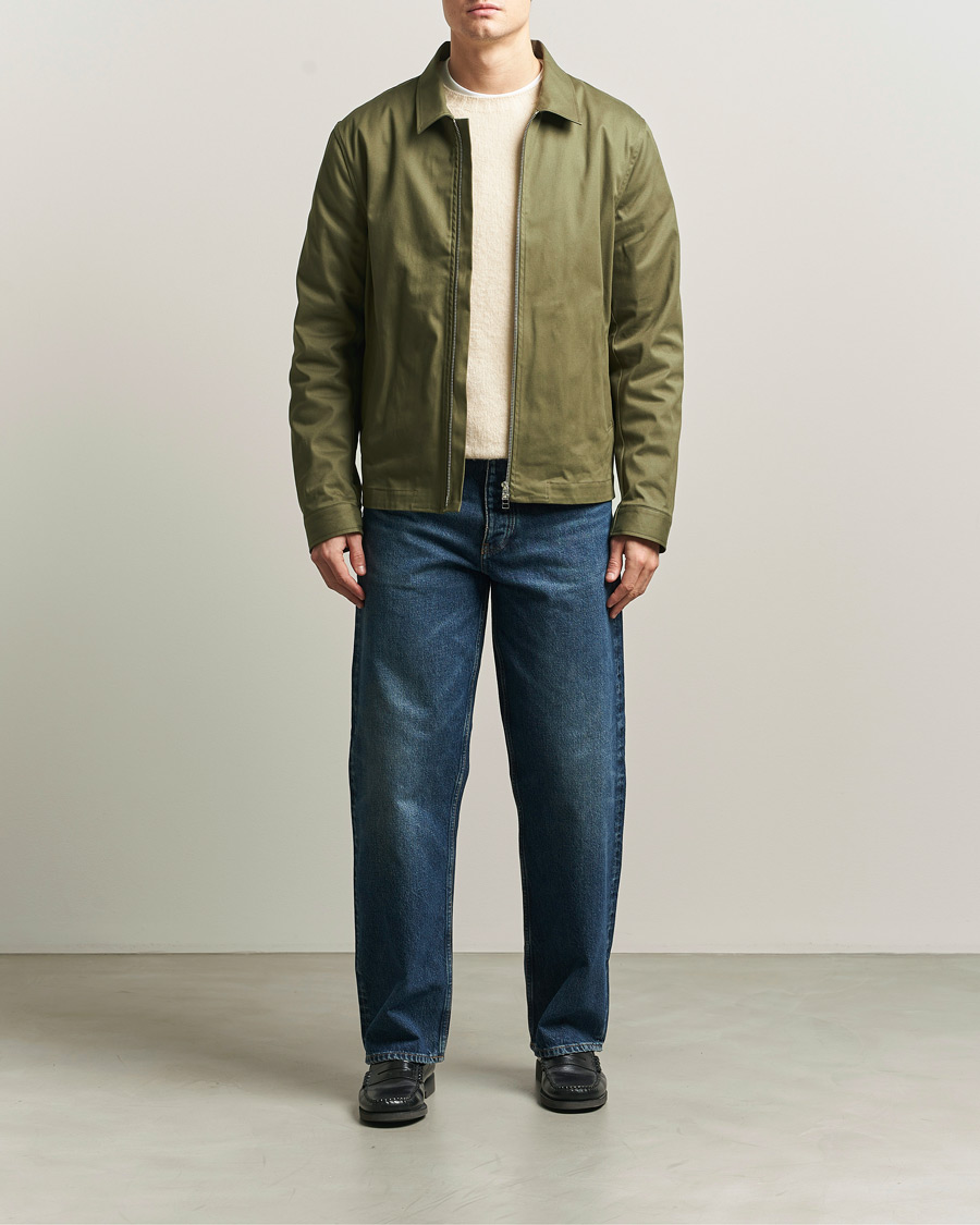 Heren | Overhemden | Tiger of Sweden | Barnaby Cotton Overshirt Kalamata Green