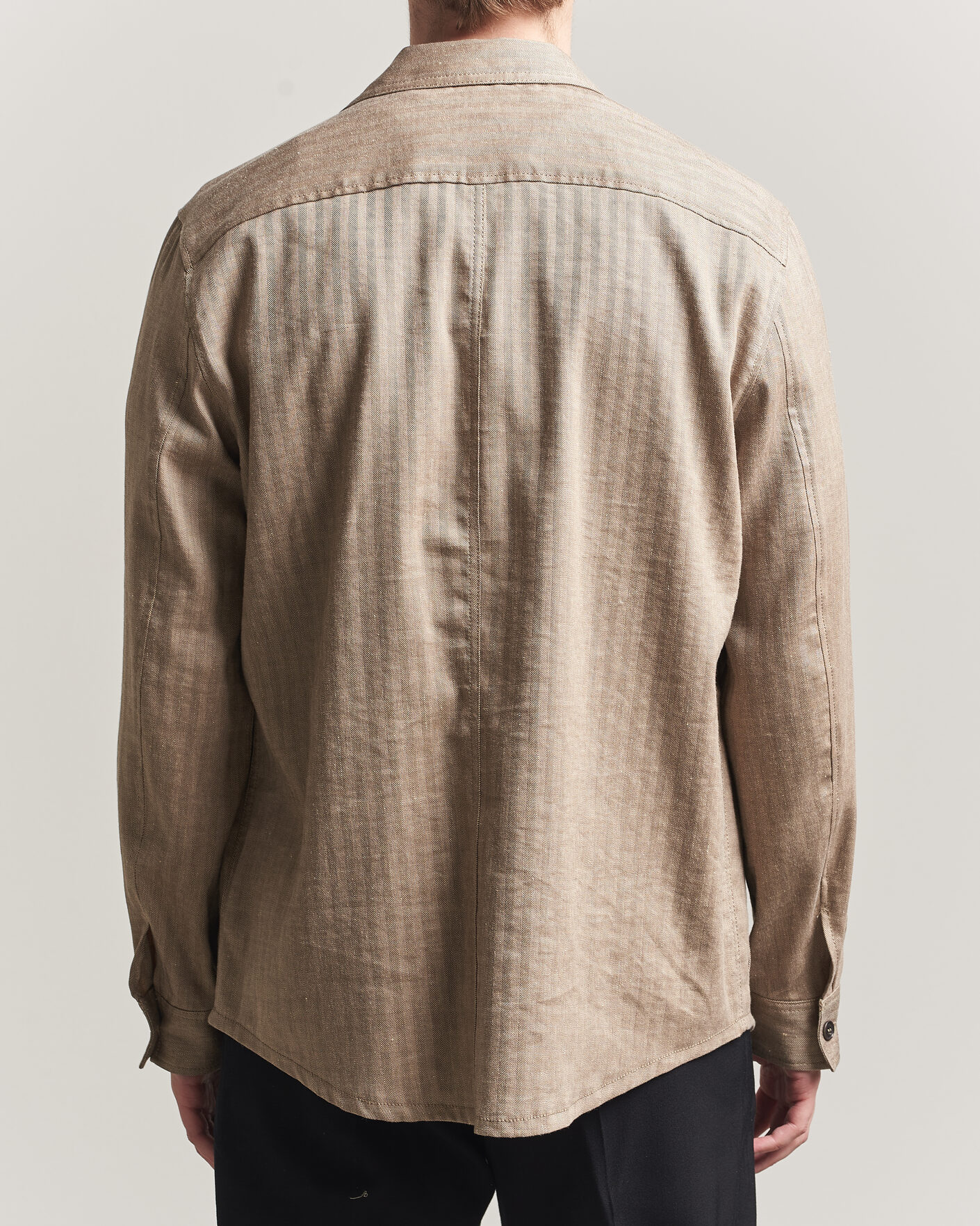 Homme | Chemises | Tiger of Sweden | Bishop Linen Overshirt Vintage Beige