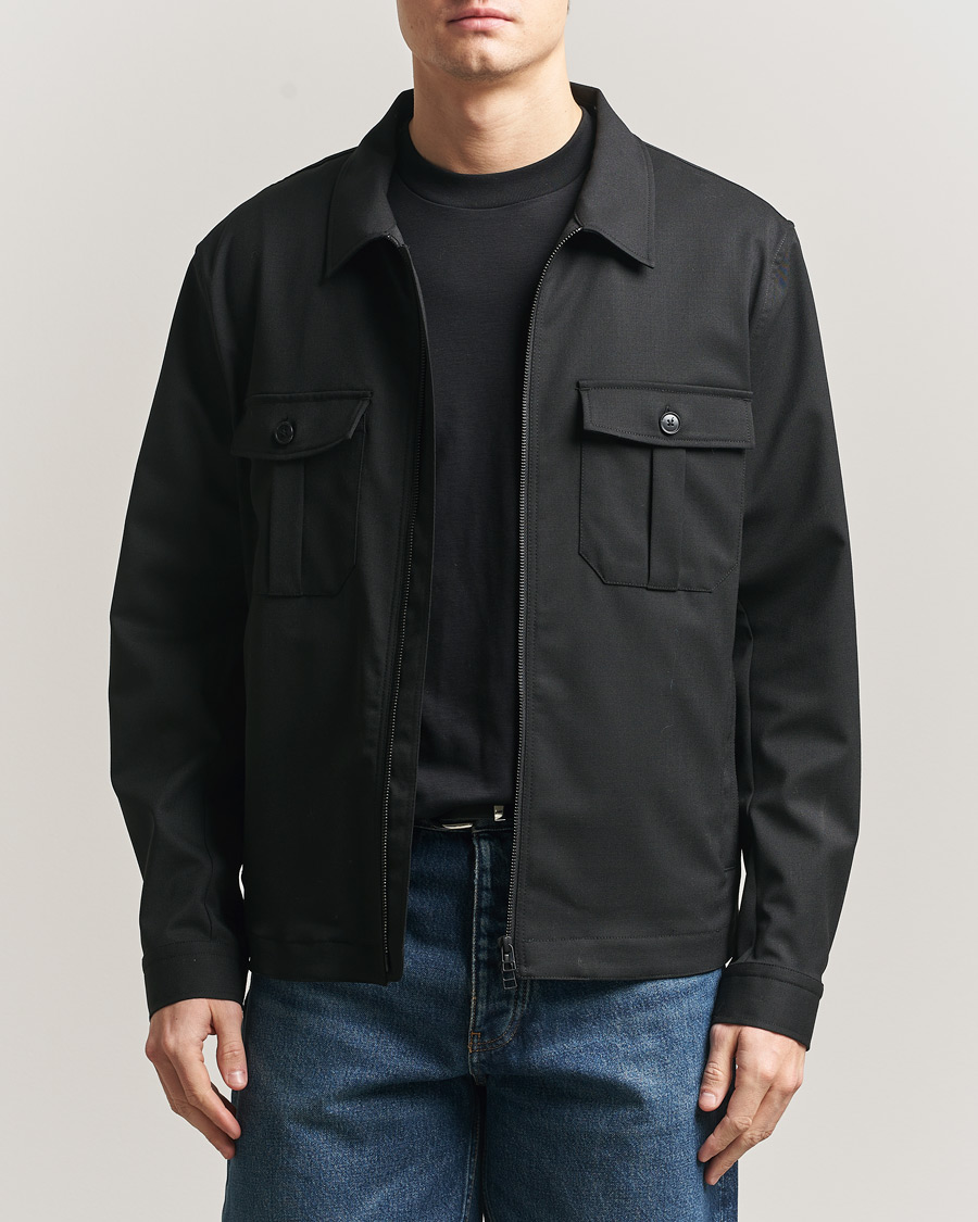 Heren | Overhemden | Tiger of Sweden | Barnaby Technical Overshirt Black